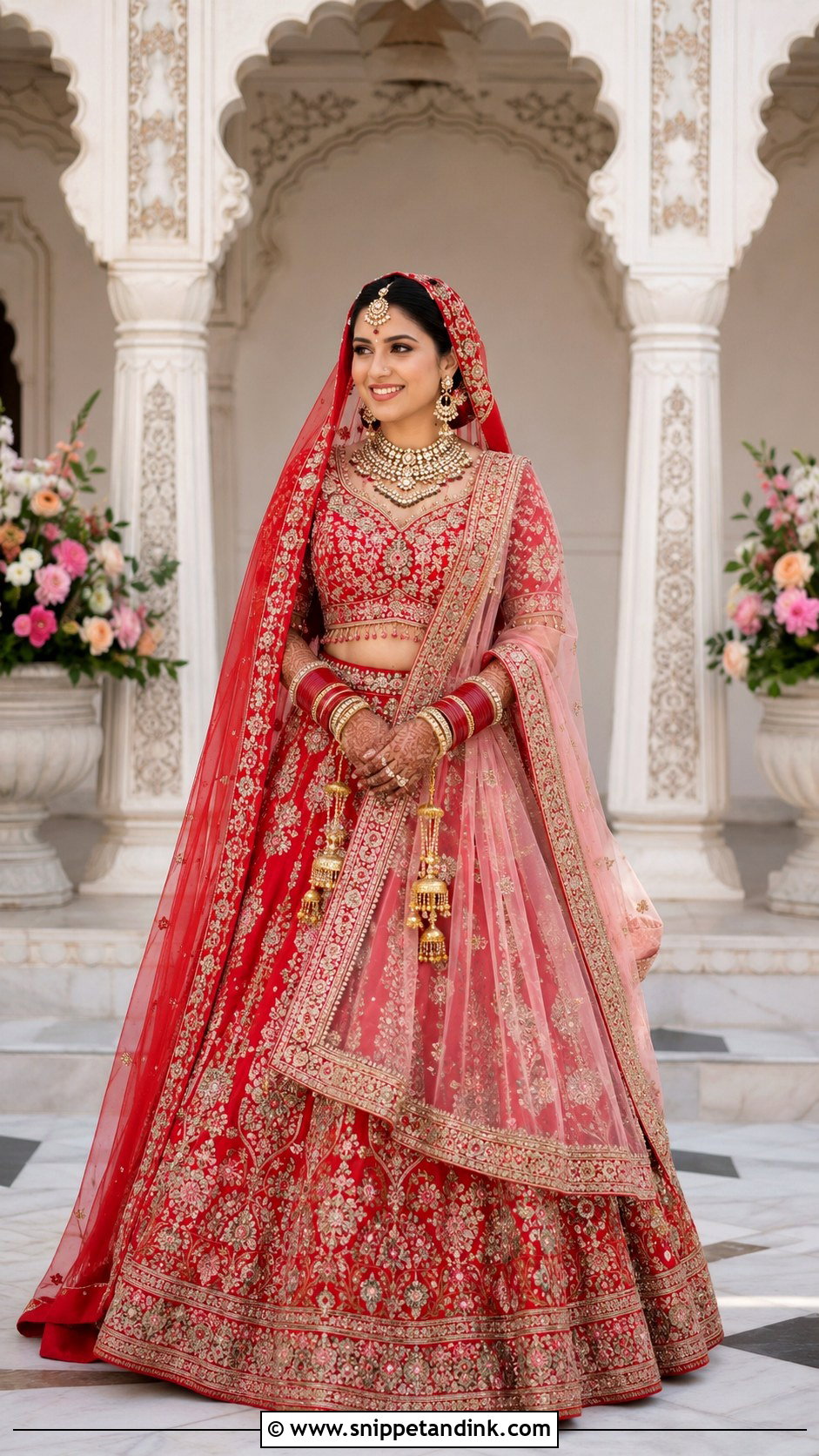 Double Dupatta Bridal Lehenga - Snippet and Ink - 20 Bride Lahenga Design Ideas