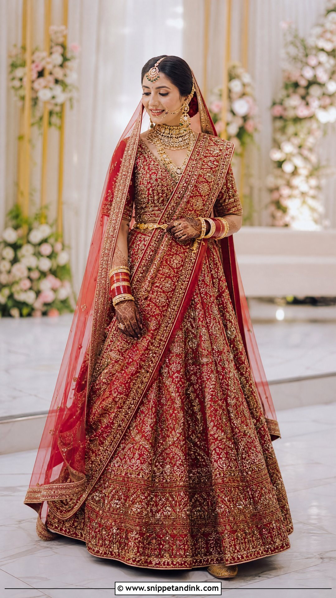 Double Dupatta Lehenga With Long Trail - Snippet and Ink - 20 Trail Dupatta Bridal Ideas