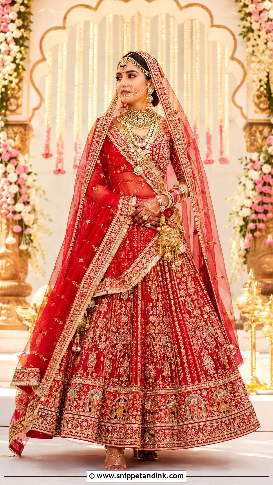 Double Dupatta Marwadi Bride Look - Snippet and Ink - 25 Marwadi Bride Ideas