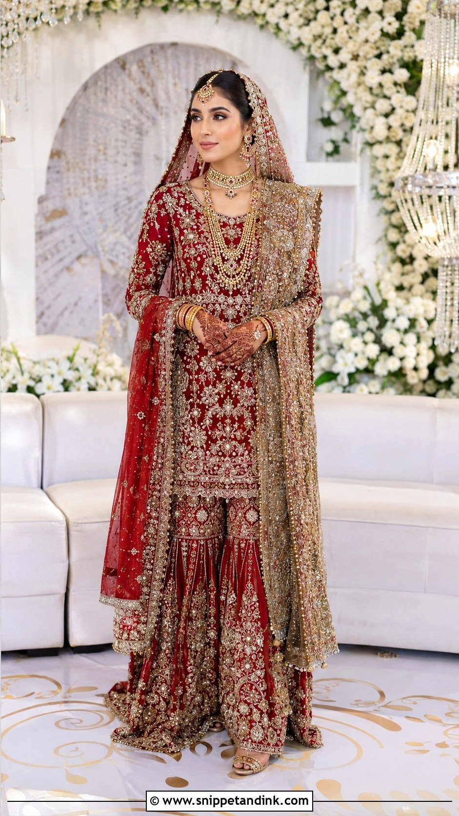 Double Dupatta Pakistani Bridal Garara Dress - Snippet and Ink - 25 Garara Dress Pakistani Bridal Ideas