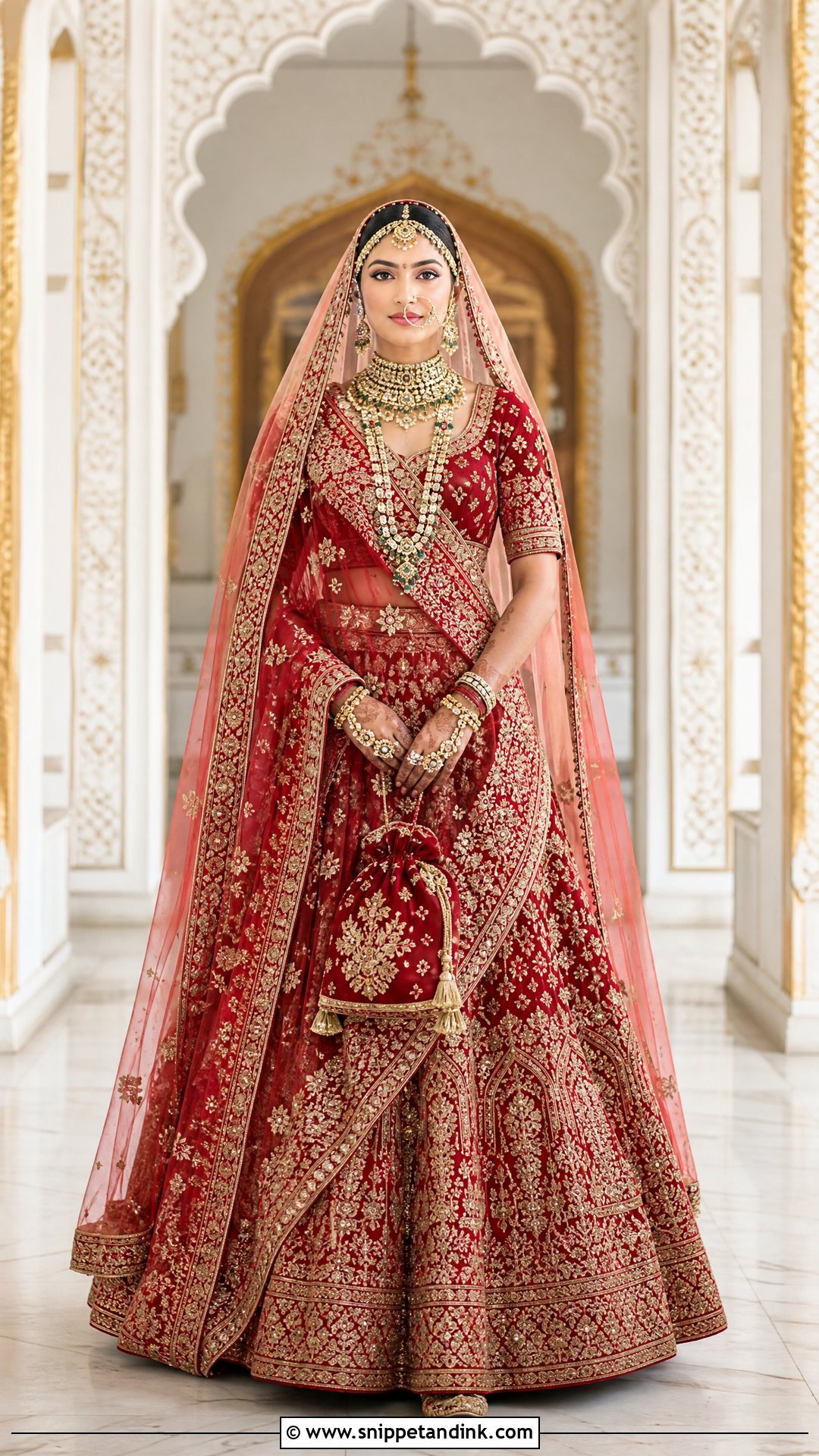Double Dupatta Rajwadi Bridal Lehenga - Snippet and Ink - 20 Rajwadi Bride Ideas
