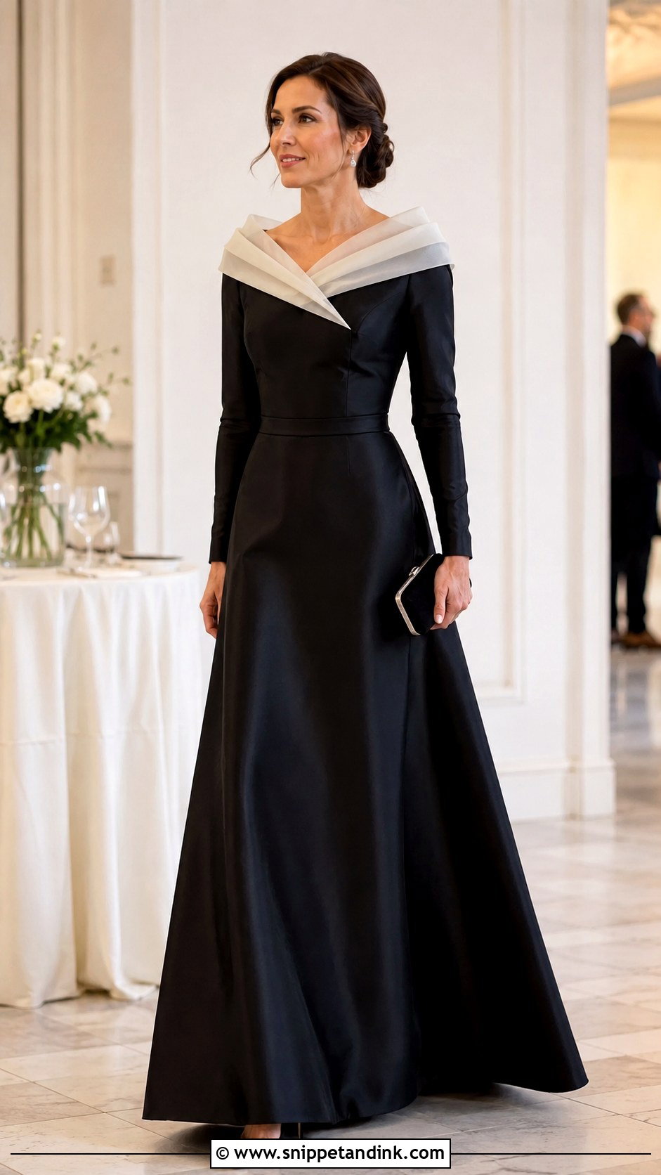 Double Layer Collar Gown - Snippet and Ink - 20 Collar Gown Design Ideas