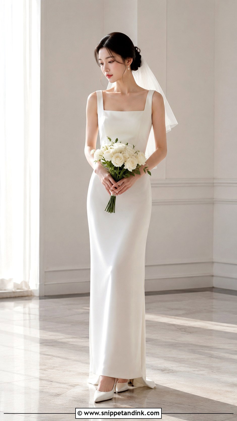 Douyin Minimal Satin Wedding Dress - Snippet and Ink - 25 Douyin Wedding Dress Ideas