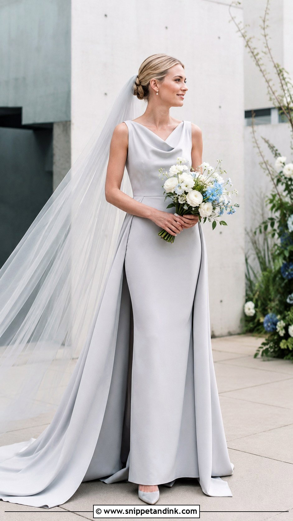 Dove Gray Wedding Dress - Snippet and Ink - 20 Alternative Wedding Dress Color Ideas