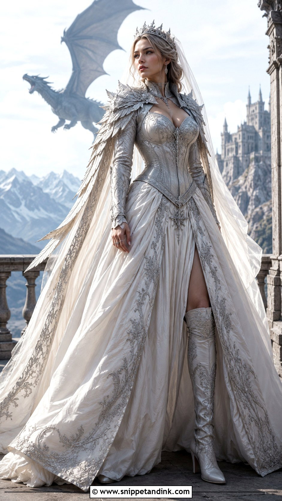 Dragon Fantasy Wedding Dress Art - Snippet and Ink - 20 Fantasy Wedding Dress Art Ideas