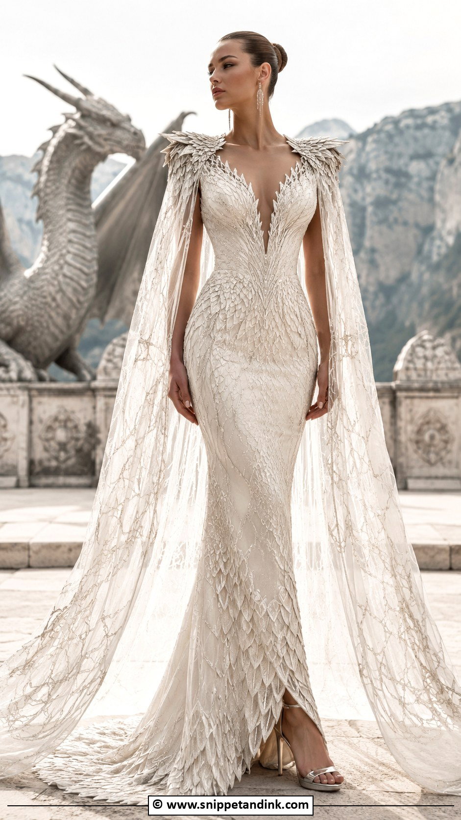 Dragon Queen Wedding Dress - Snippet and Ink - 30 Fantasy Wedding Dress Ideas
