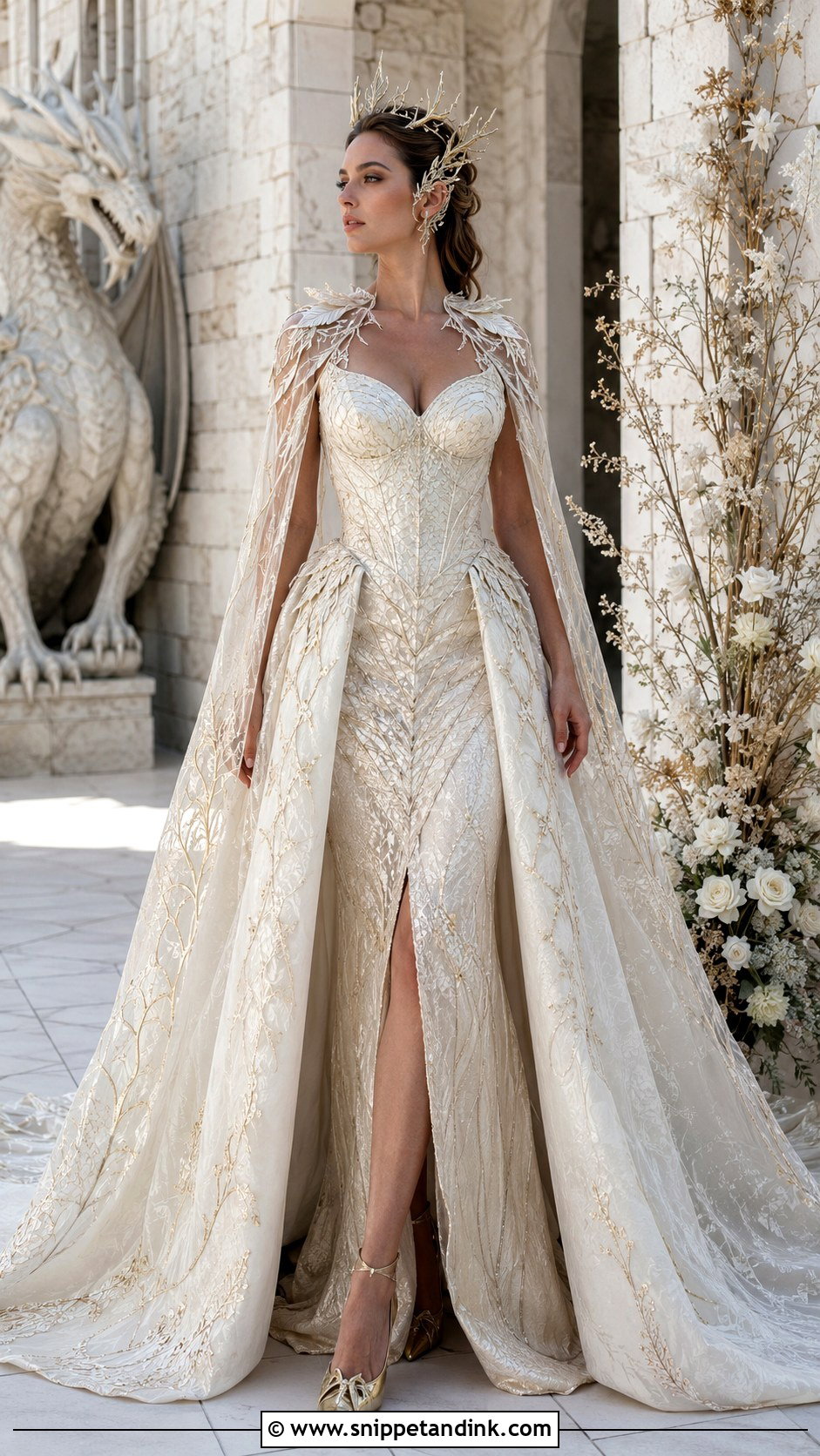 Dragon Queen Wedding Dress - Snippet and Ink - 20 Mythical Wedding Dress Ideas