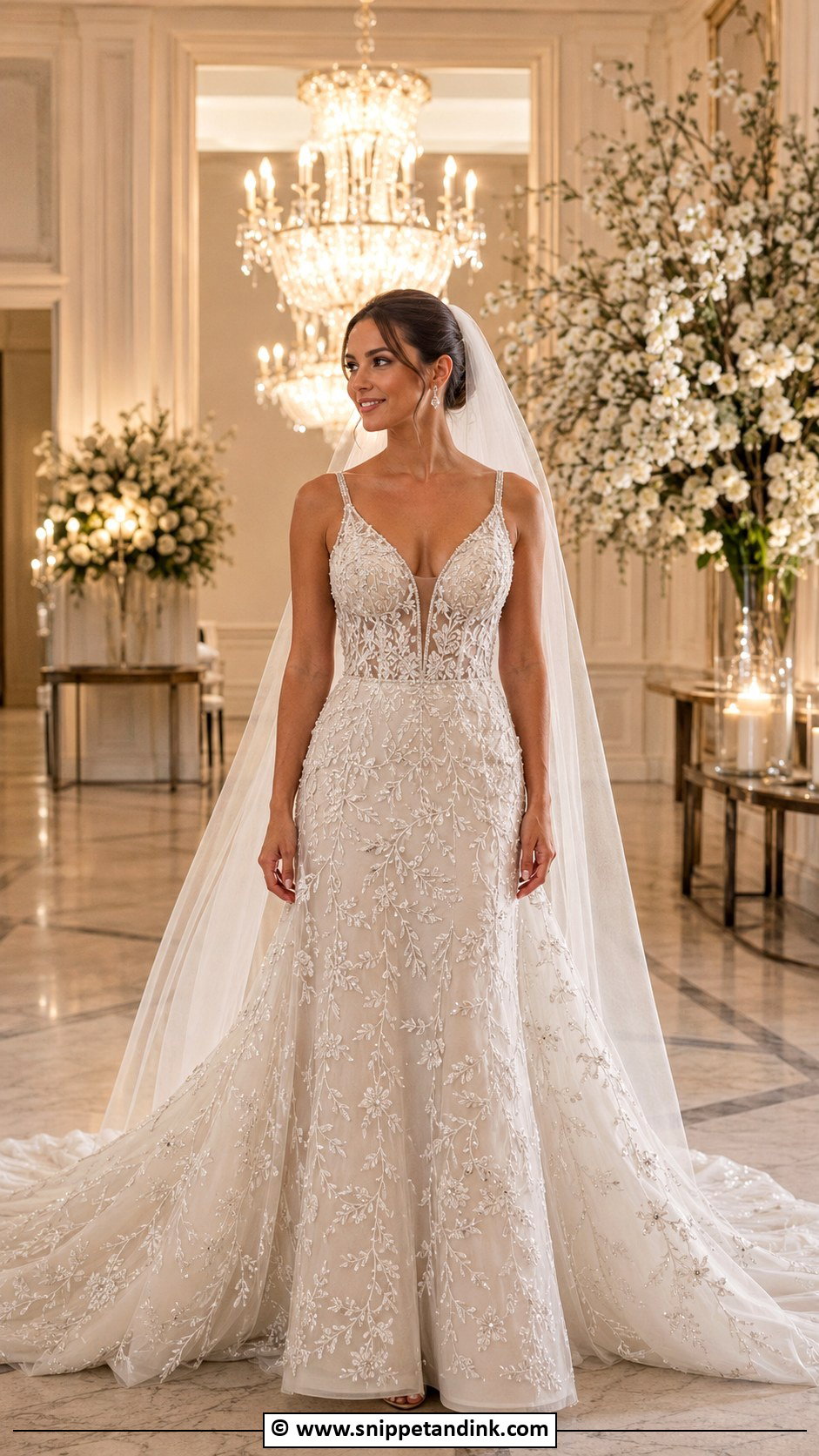 Dramatic Beaded Wedding Dress - Snippet and Ink - 30 Dramatic Wedding Dress Ideas