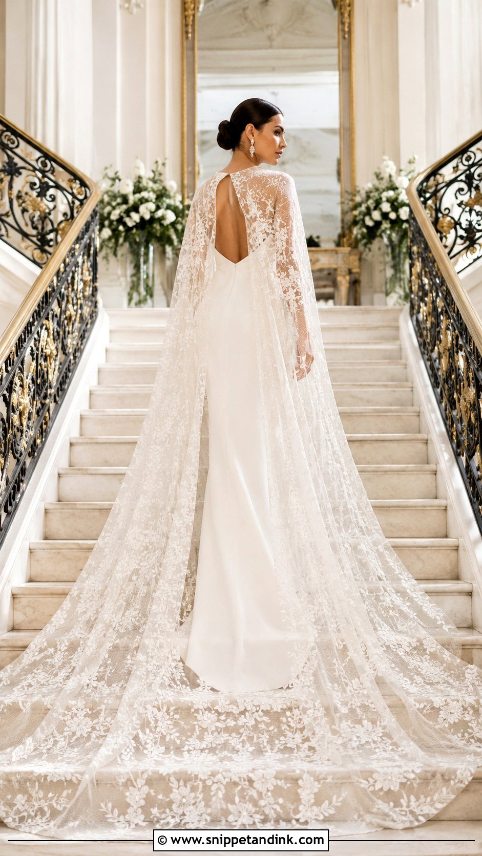 Dramatic Cape Wedding Dress - Snippet and Ink - 20 Extravagant Wedding Dress Ideas