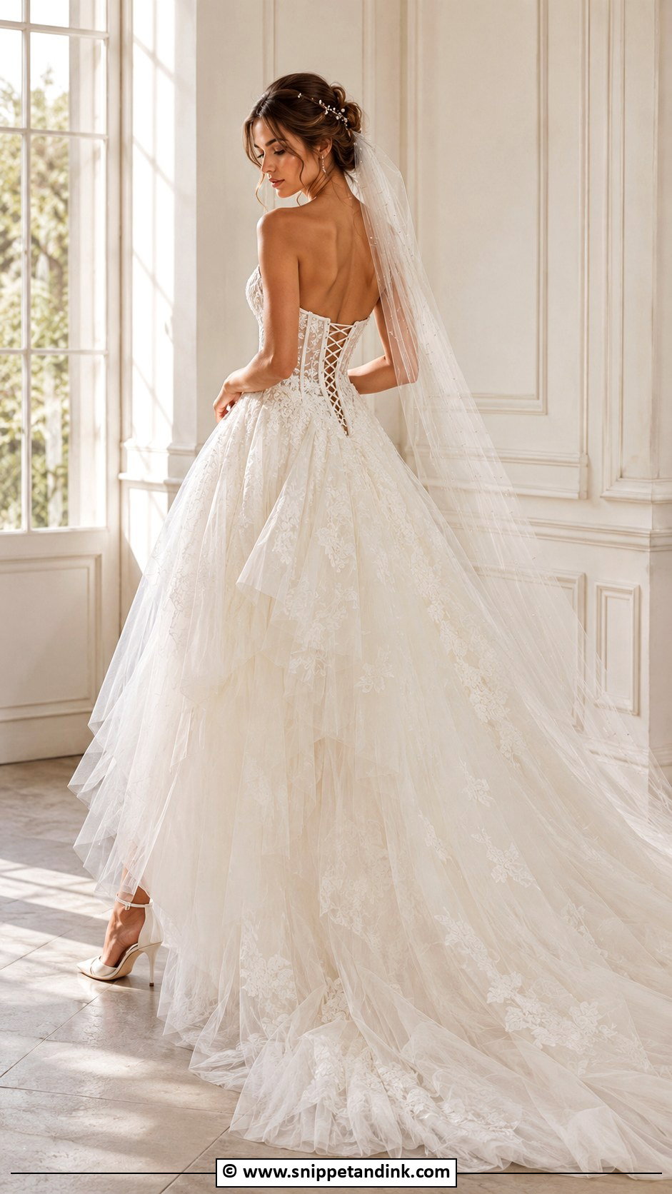 Dramatic Corset Wedding Dress - Snippet and Ink - 30 Dramatic Wedding Dress Ideas