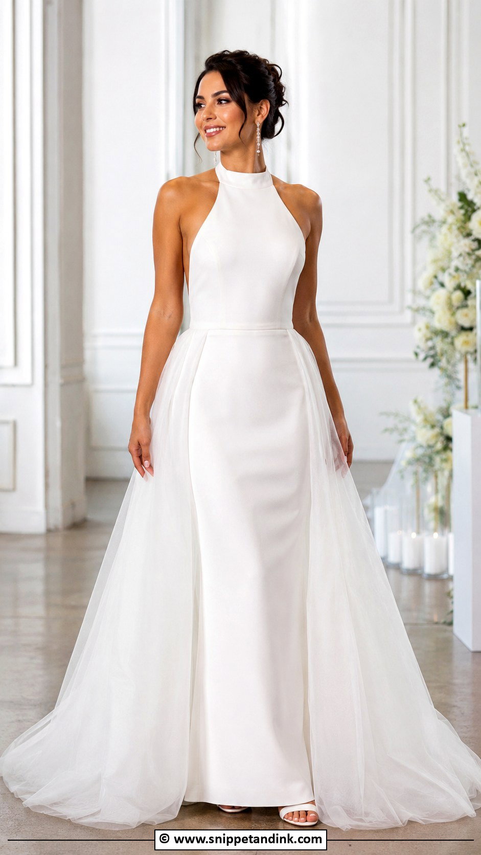 Dramatic Halter Wedding Dress - Snippet and Ink - 30 Dramatic Wedding Dress Ideas