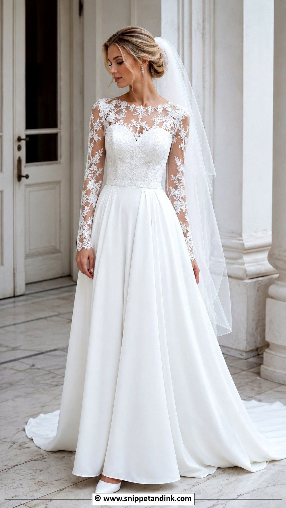 Dramatic Long Sleeve Wedding Dress - Snippet and Ink - 30 Dramatic Wedding Dress Ideas