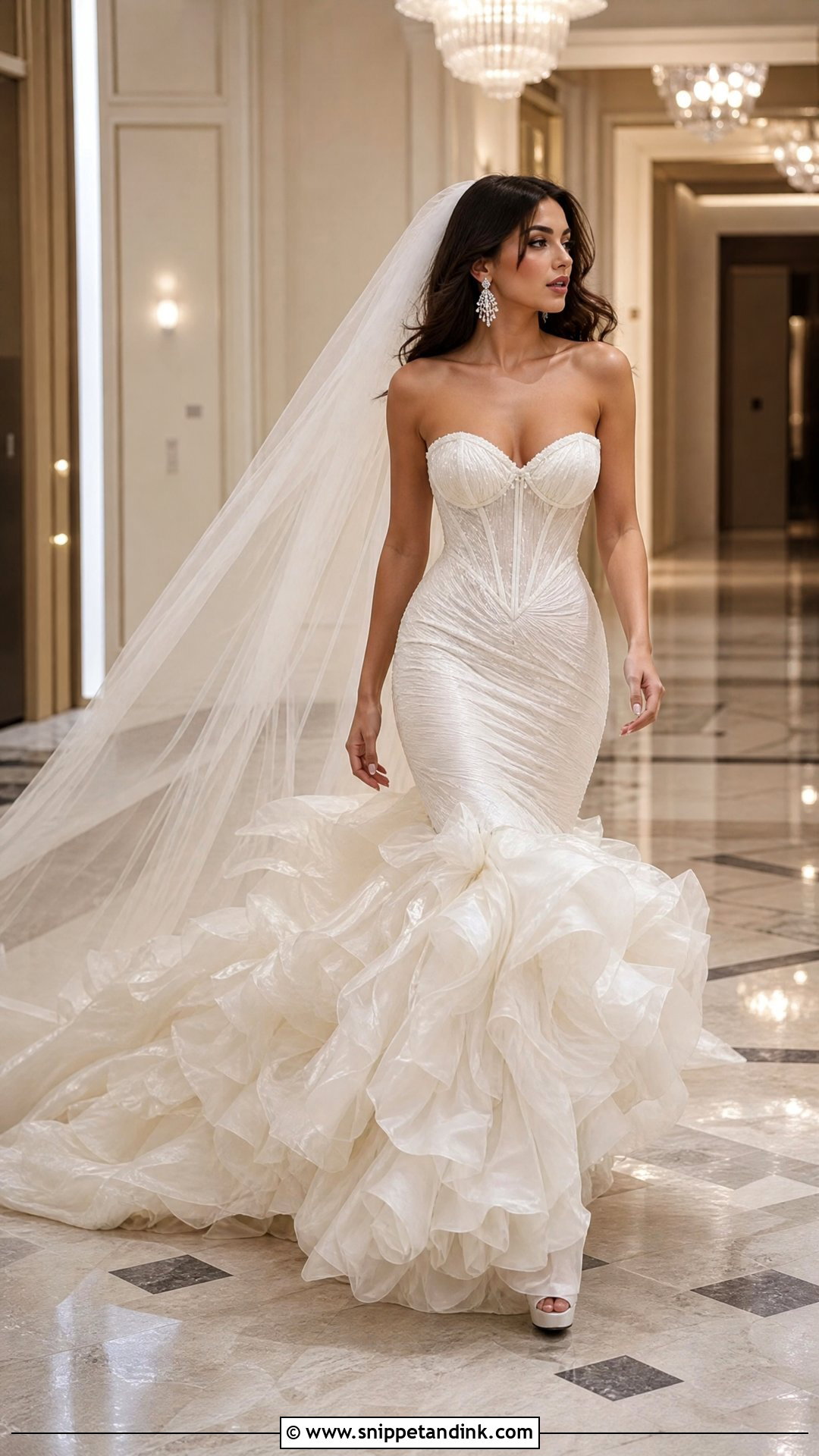 Dramatic Mermaid Wedding Dress - Snippet and Ink - 20 Over the Top Wedding Dress Ideas