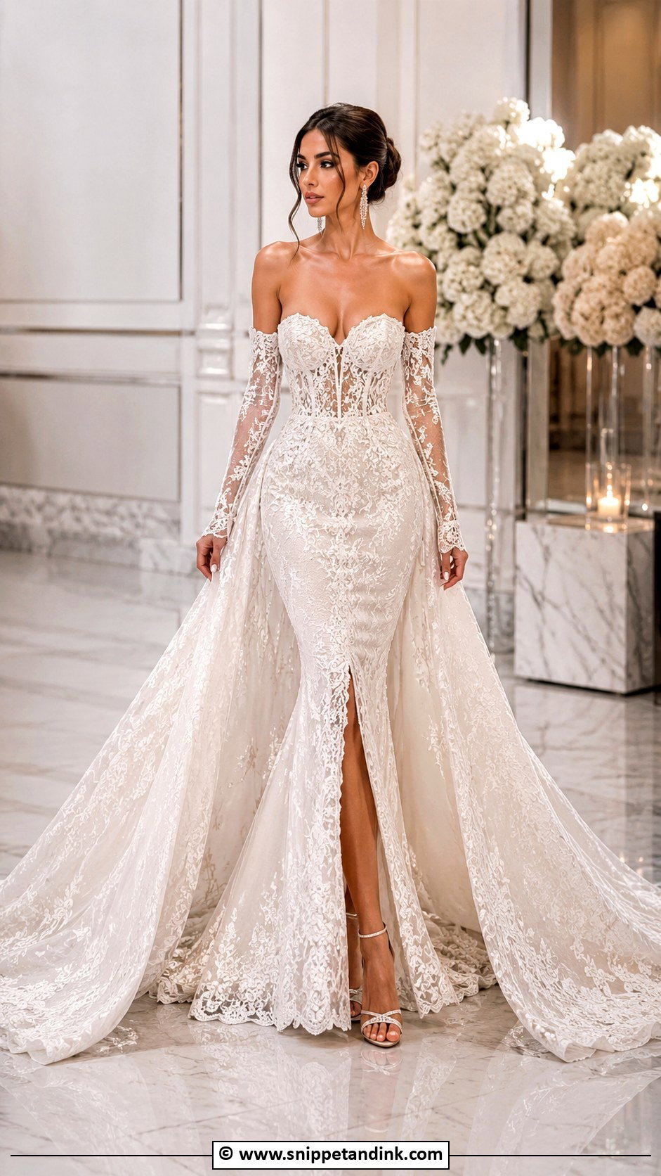 Dramatic Mermaid Wedding Dress - Snippet and Ink - 30 Dramatic Wedding Dress Ideas