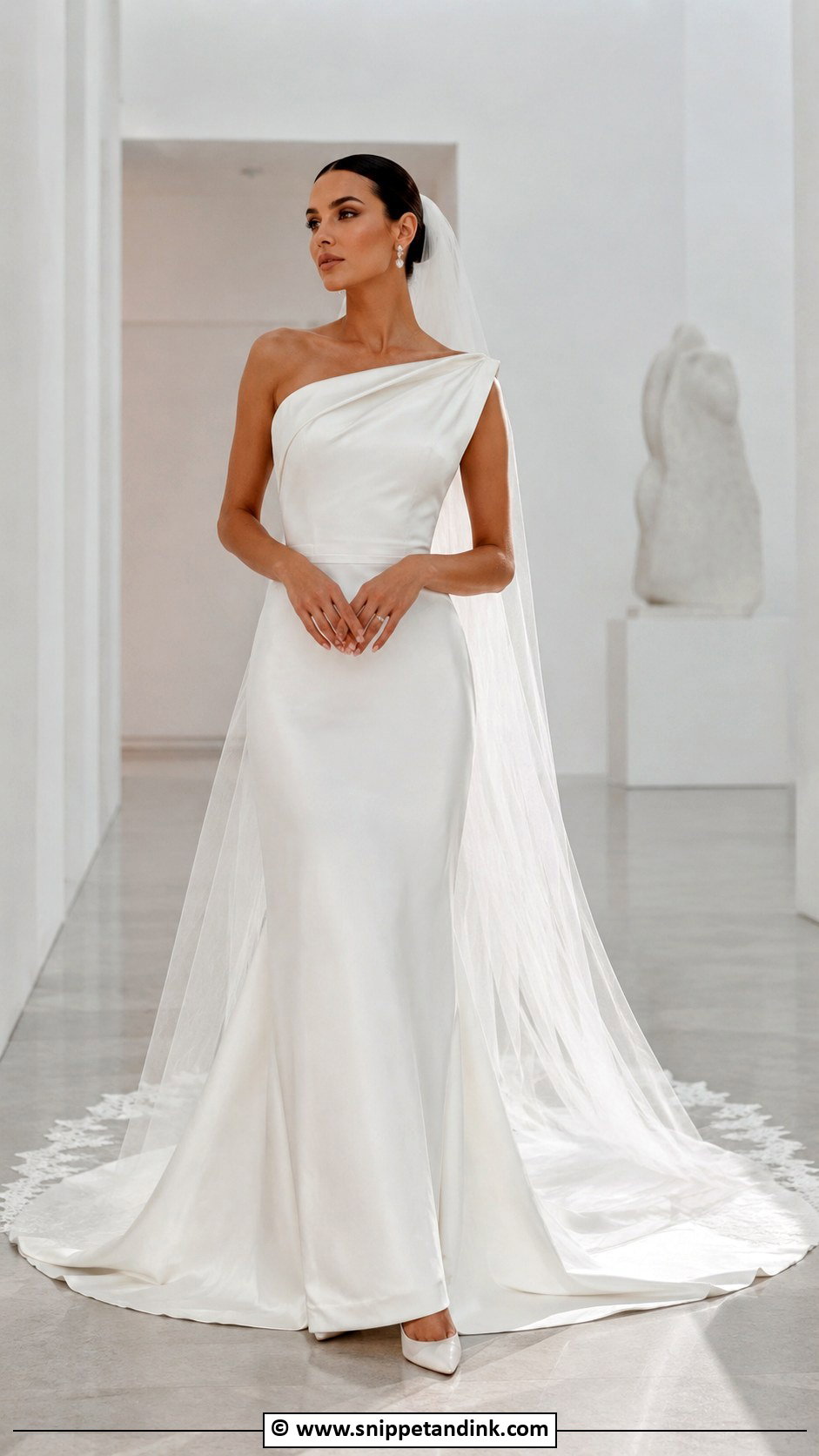 Dramatic Minimalist Wedding Dress - Snippet and Ink - 30 Dramatic Wedding Dress Ideas