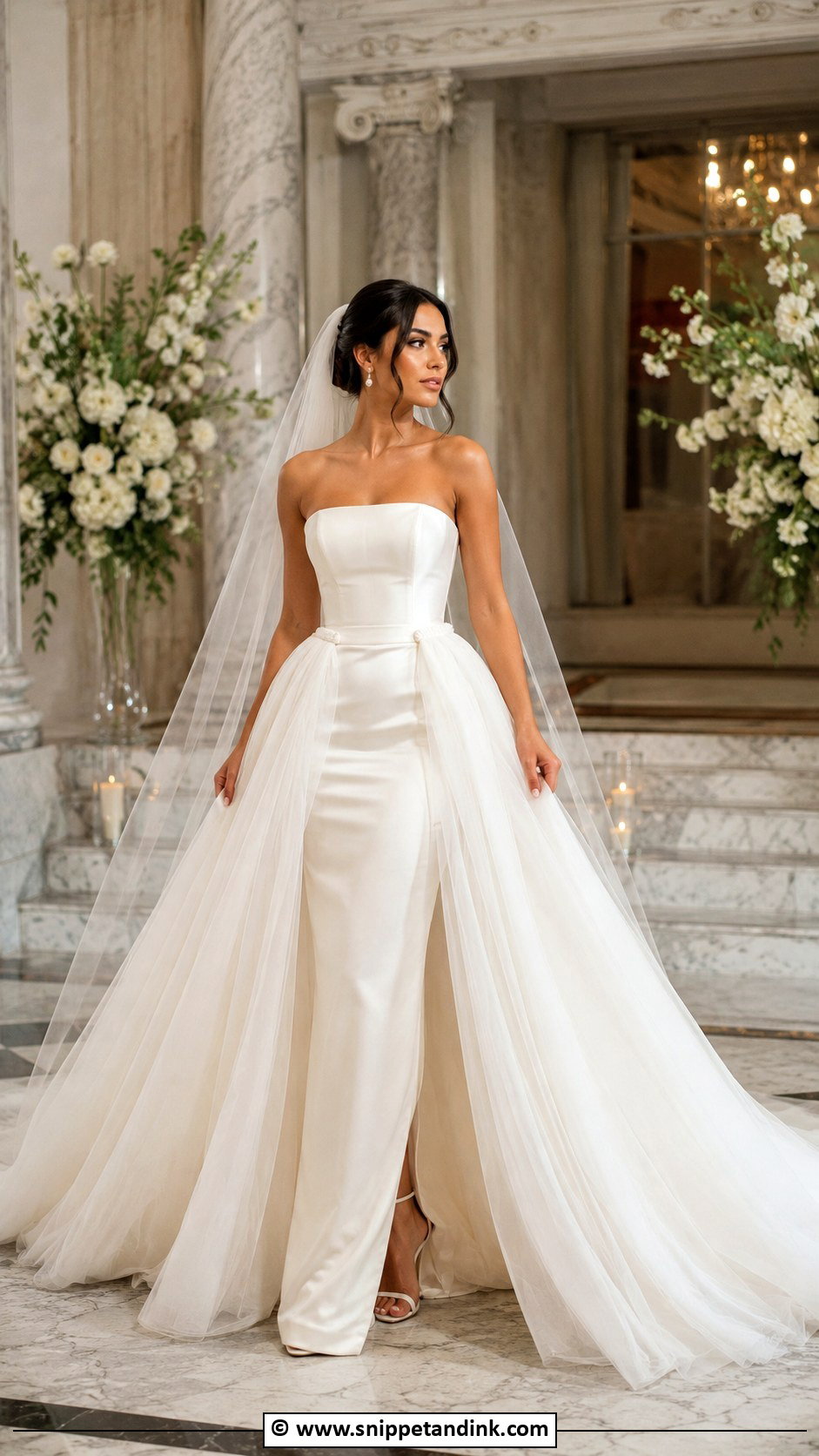 Dramatic Overskirt Wedding Dress - Snippet and Ink - 30 Dramatic Wedding Dress Ideas