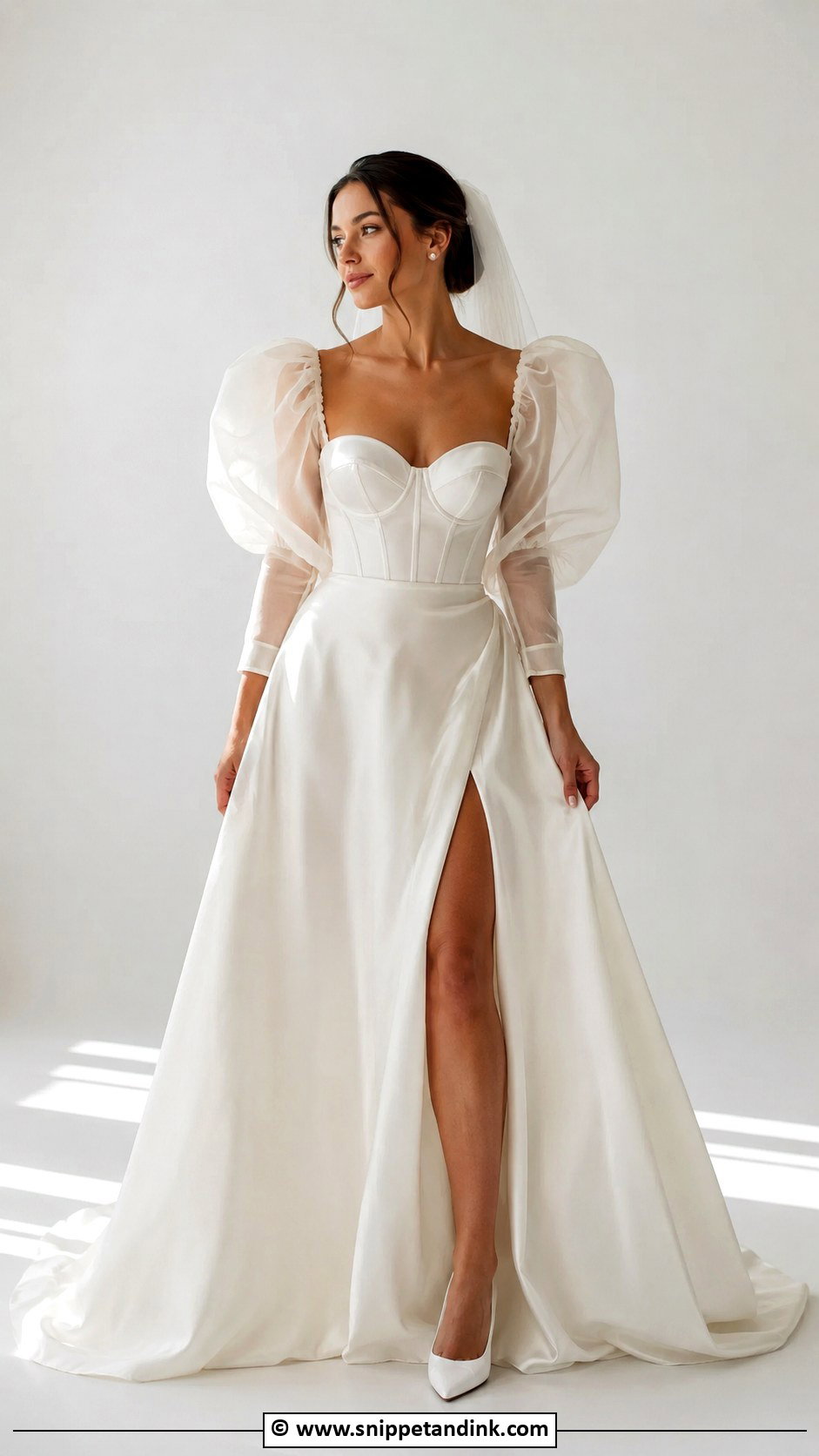 Dramatic Puff Sleeve Wedding Dress - Snippet and Ink - 30 Dramatic Wedding Dress Ideas