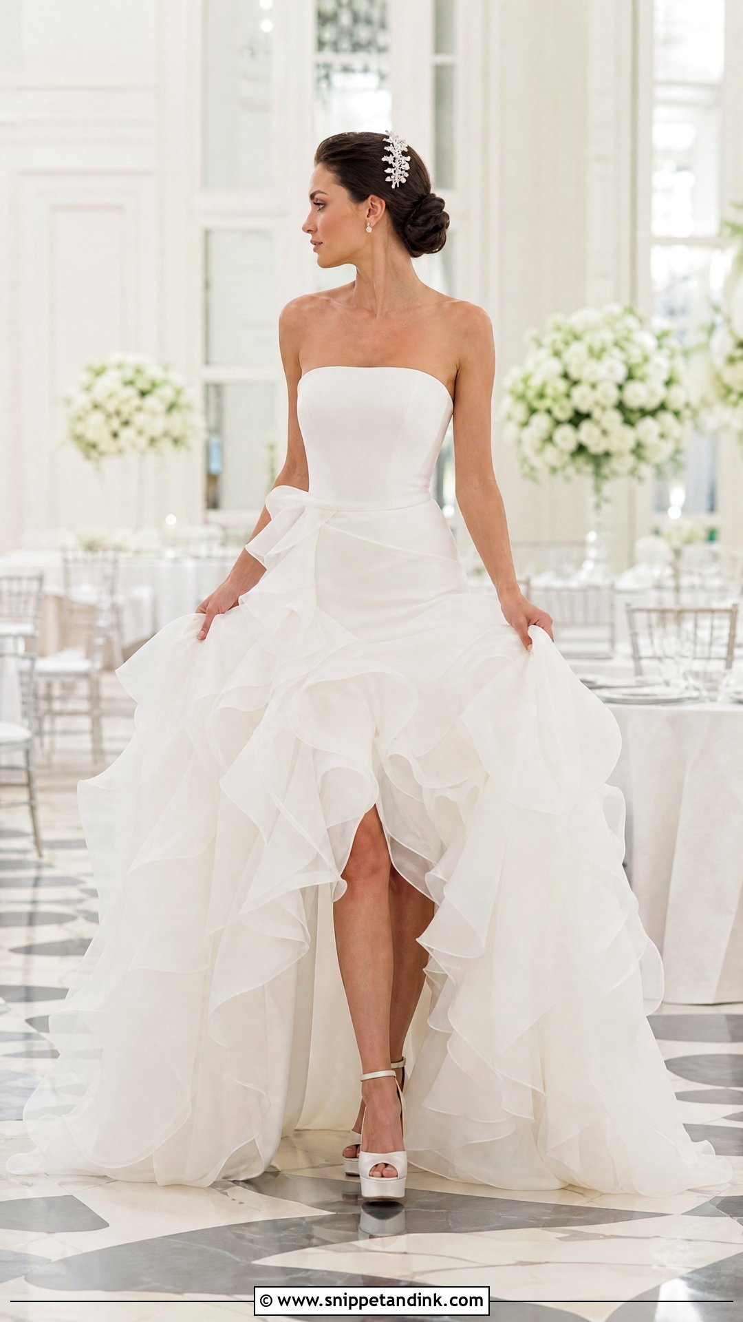 Dramatic Ruffle Wedding Dress - Snippet and Ink - 20 Glamorous Wedding Dress Ideas