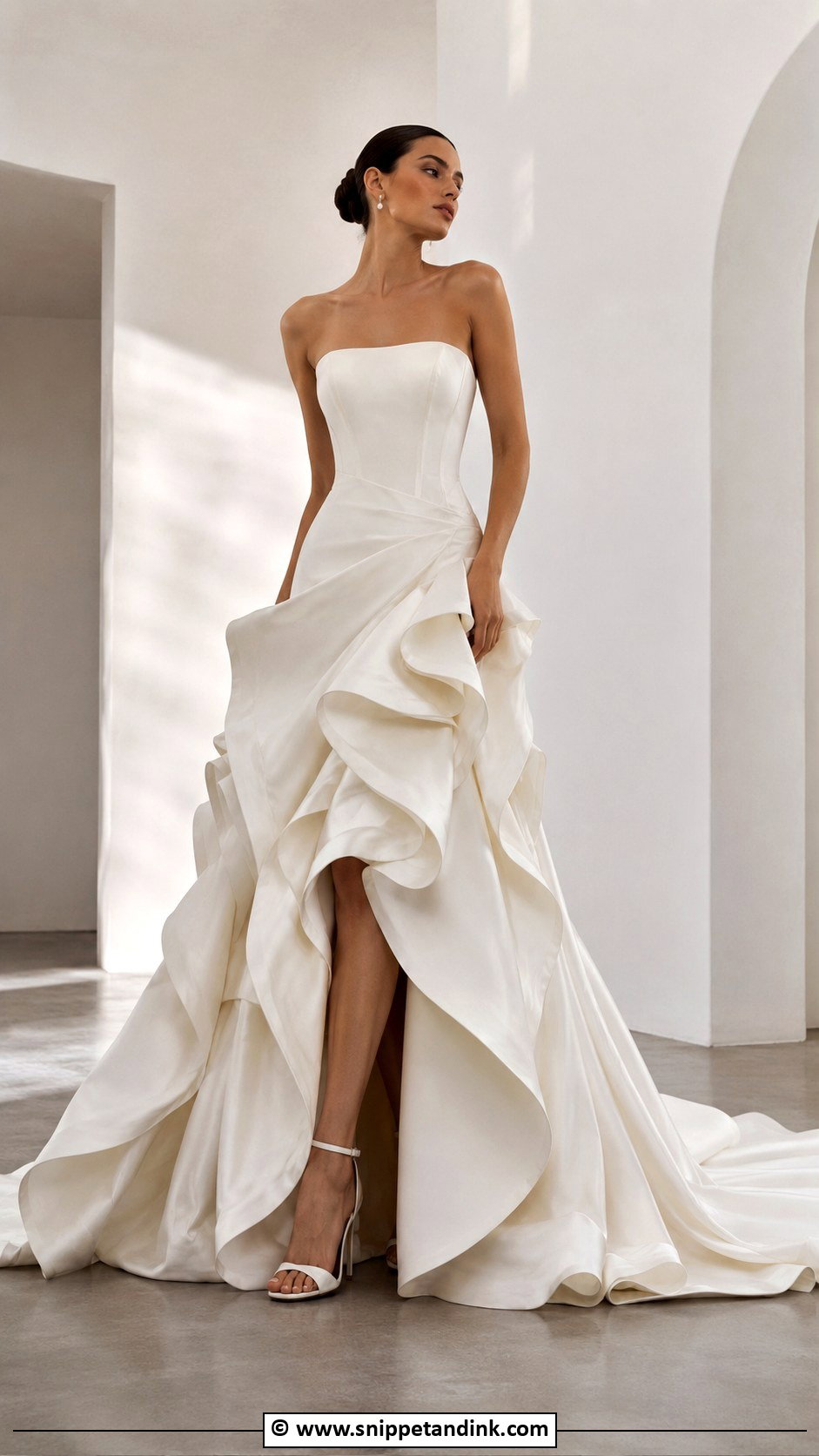 Dramatic Ruffle Wedding Dress - Snippet and Ink - 30 Dramatic Wedding Dress Ideas