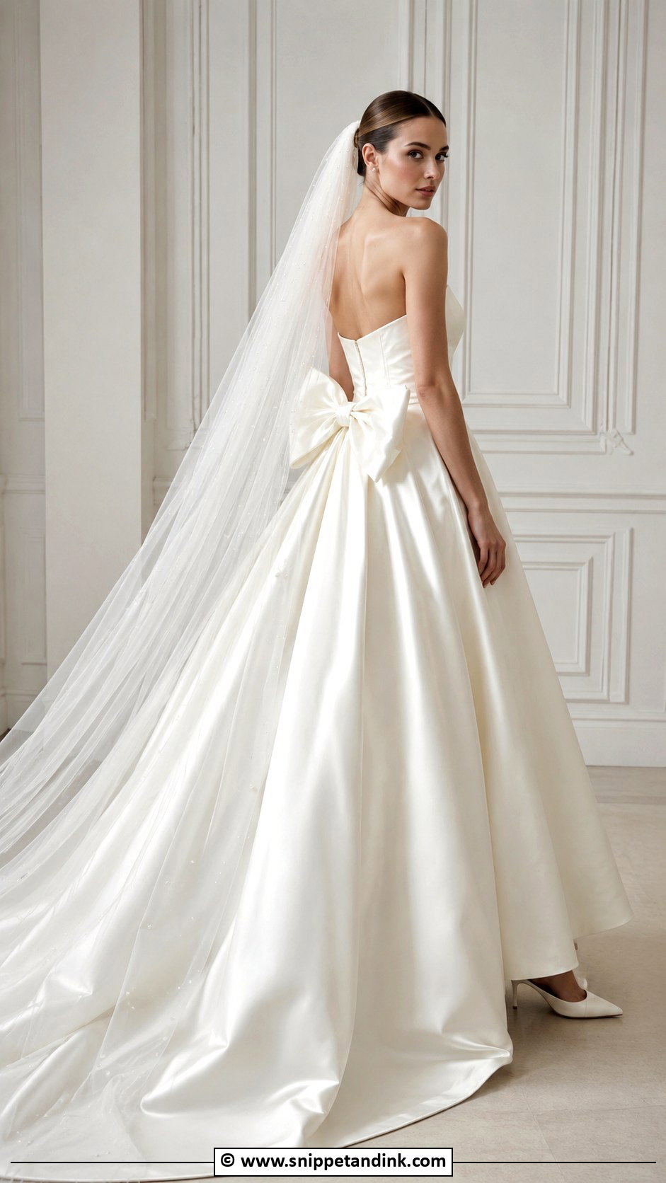 Dramatic Satin Wedding Dress - Snippet and Ink - 30 Dramatic Wedding Dress Ideas