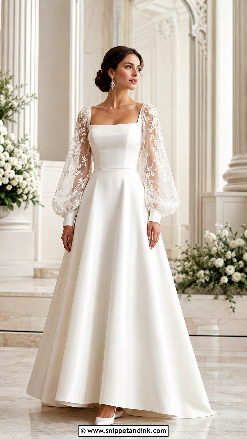 Dramatic Sleeve Wedding Dress - Snippet and Ink - 20 Statement Wedding Dress Ideas