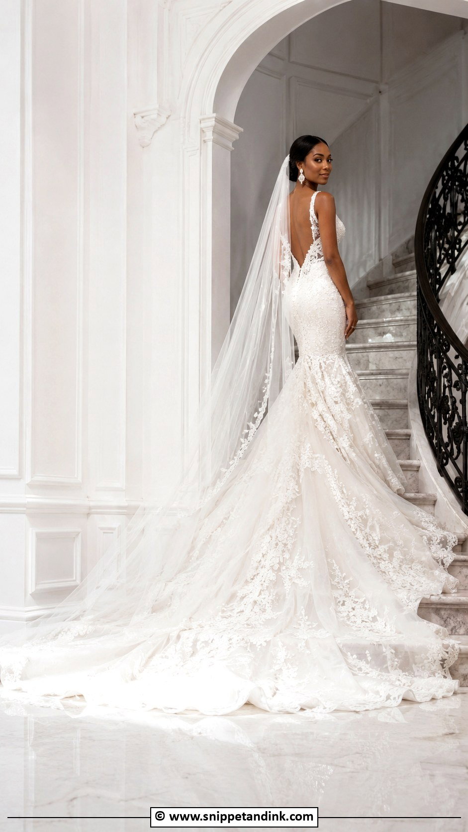 Dramatic Train Wedding Dress - Snippet and Ink - 30 Dream Wedding Dresses Black Women
