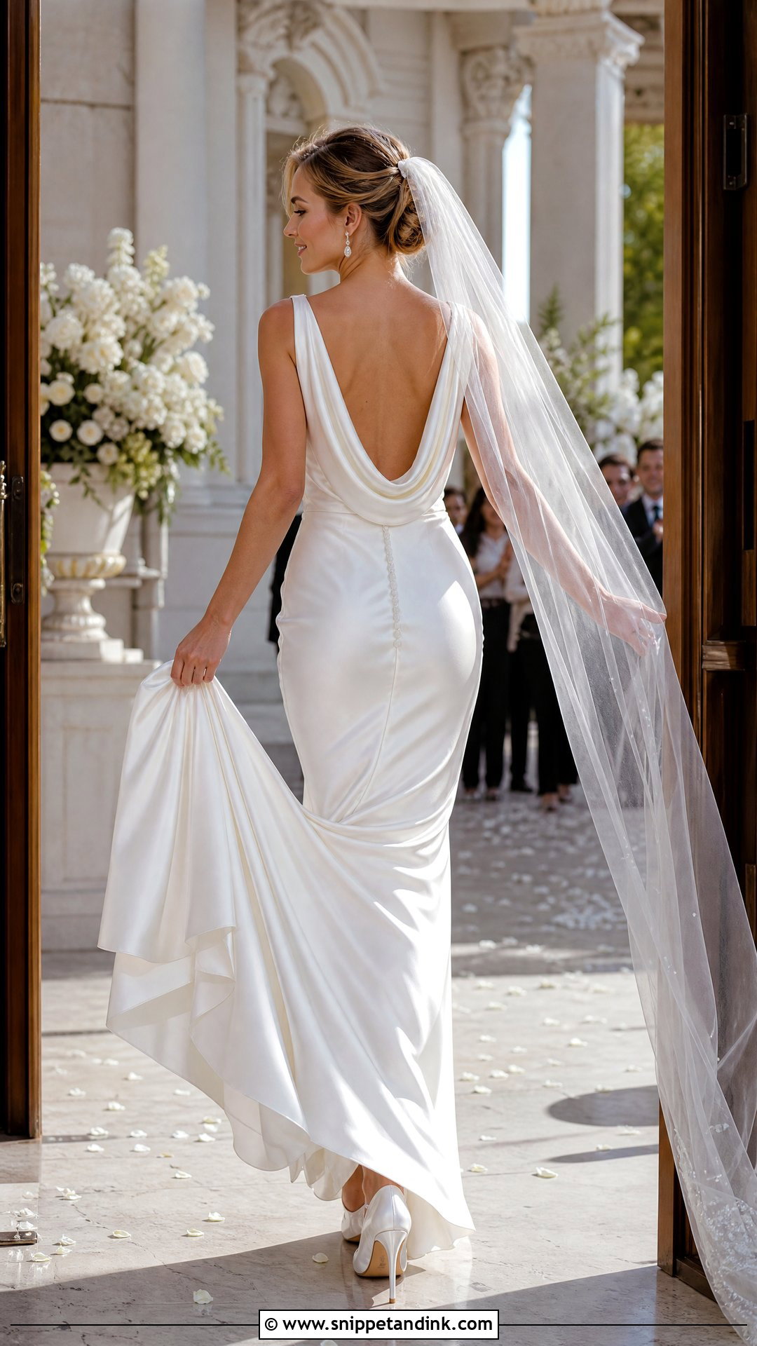Draped Back Wedding Dress - Snippet and Ink - 25 Draped Wedding Dress Ideas