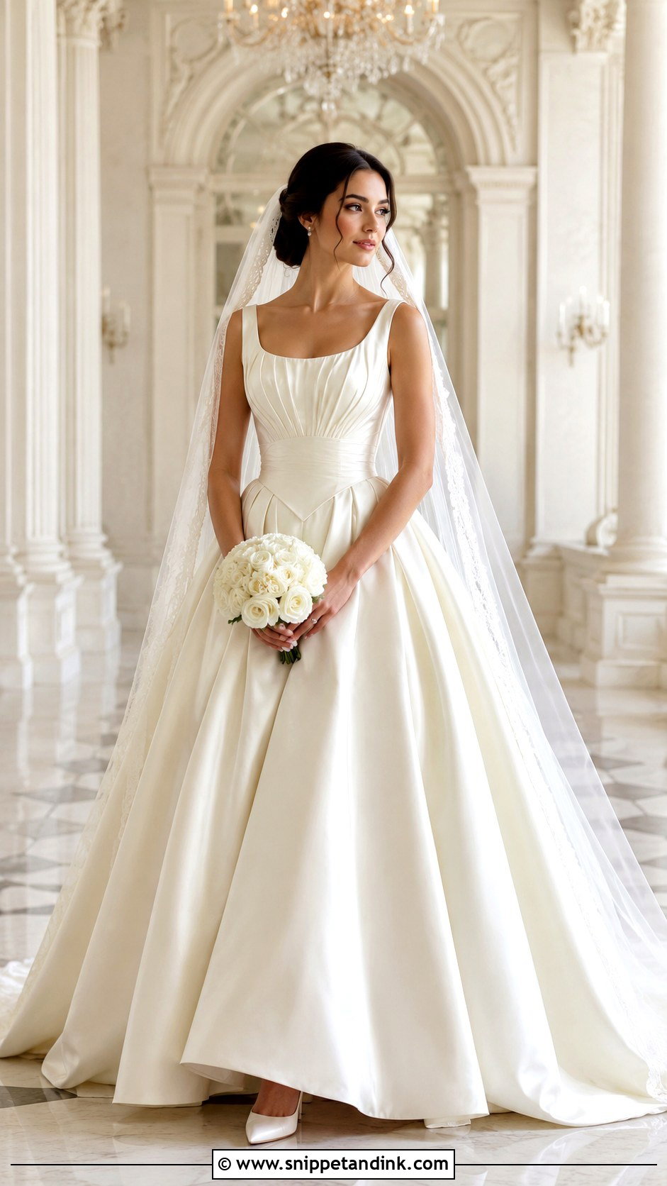 Draped Ball Gown Wedding Dress - Snippet and Ink - 20 Draping Wedding Dress Ideas