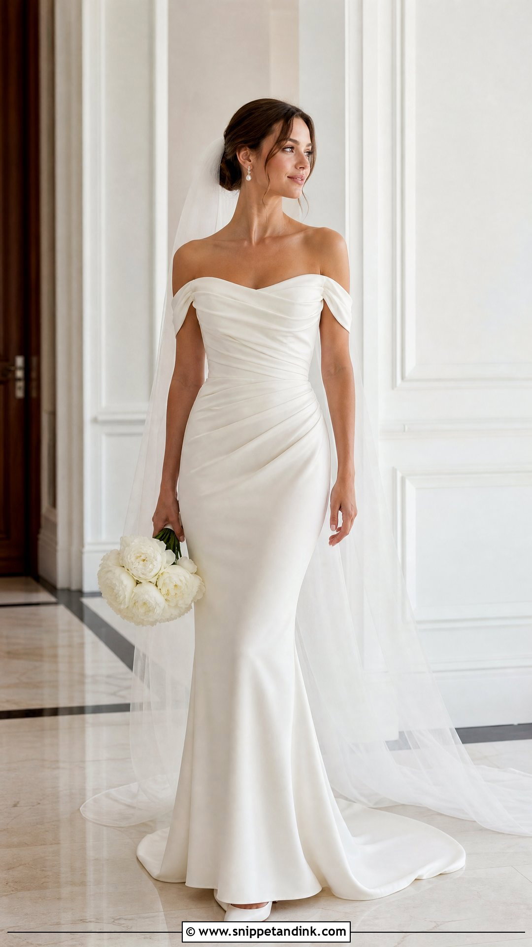 Draped Bodice Wedding Dress - Snippet and Ink - 20 Small Chest Wedding Dress Ideas