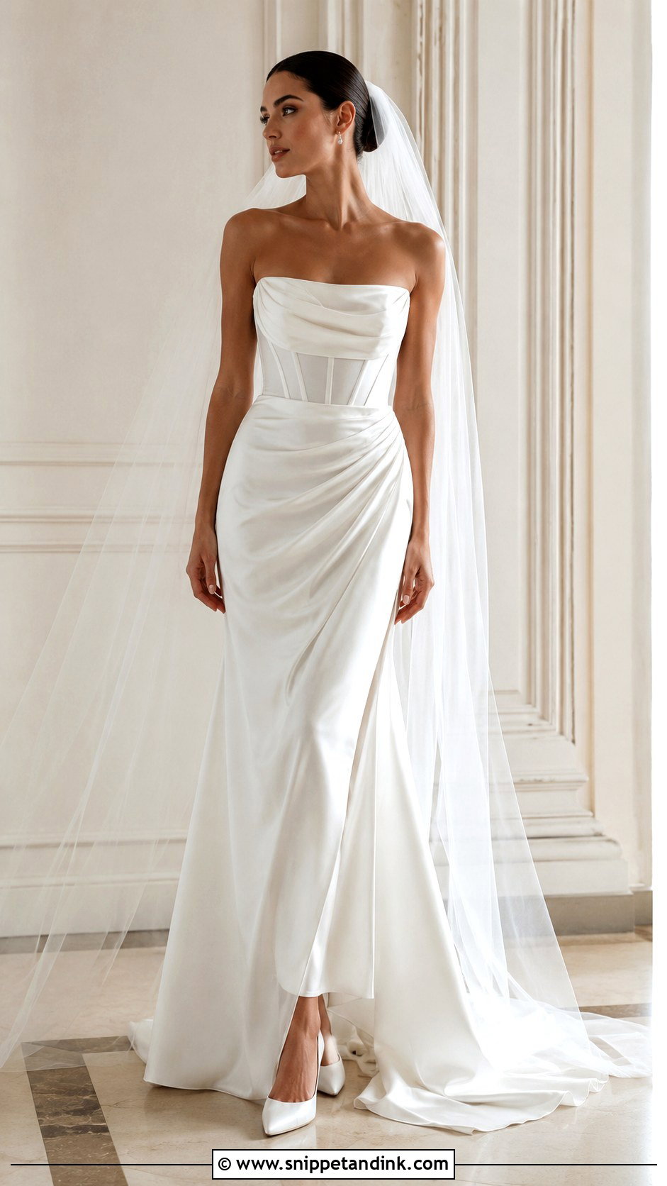 Draped Corset Bodice Wedding Dress - Snippet and Ink - 25 Wedding Dress Corset Bodice Ideas