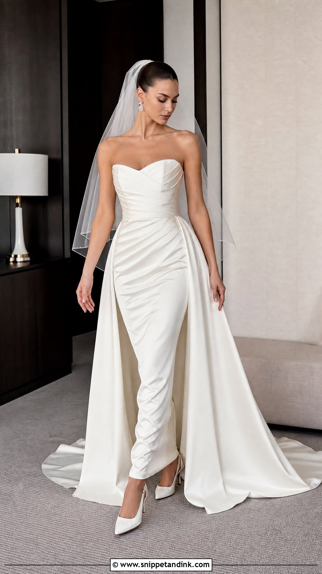 Draped Corset Wedding Dress - Snippet and Ink - 20 Sculptural Wedding Dress Ideas