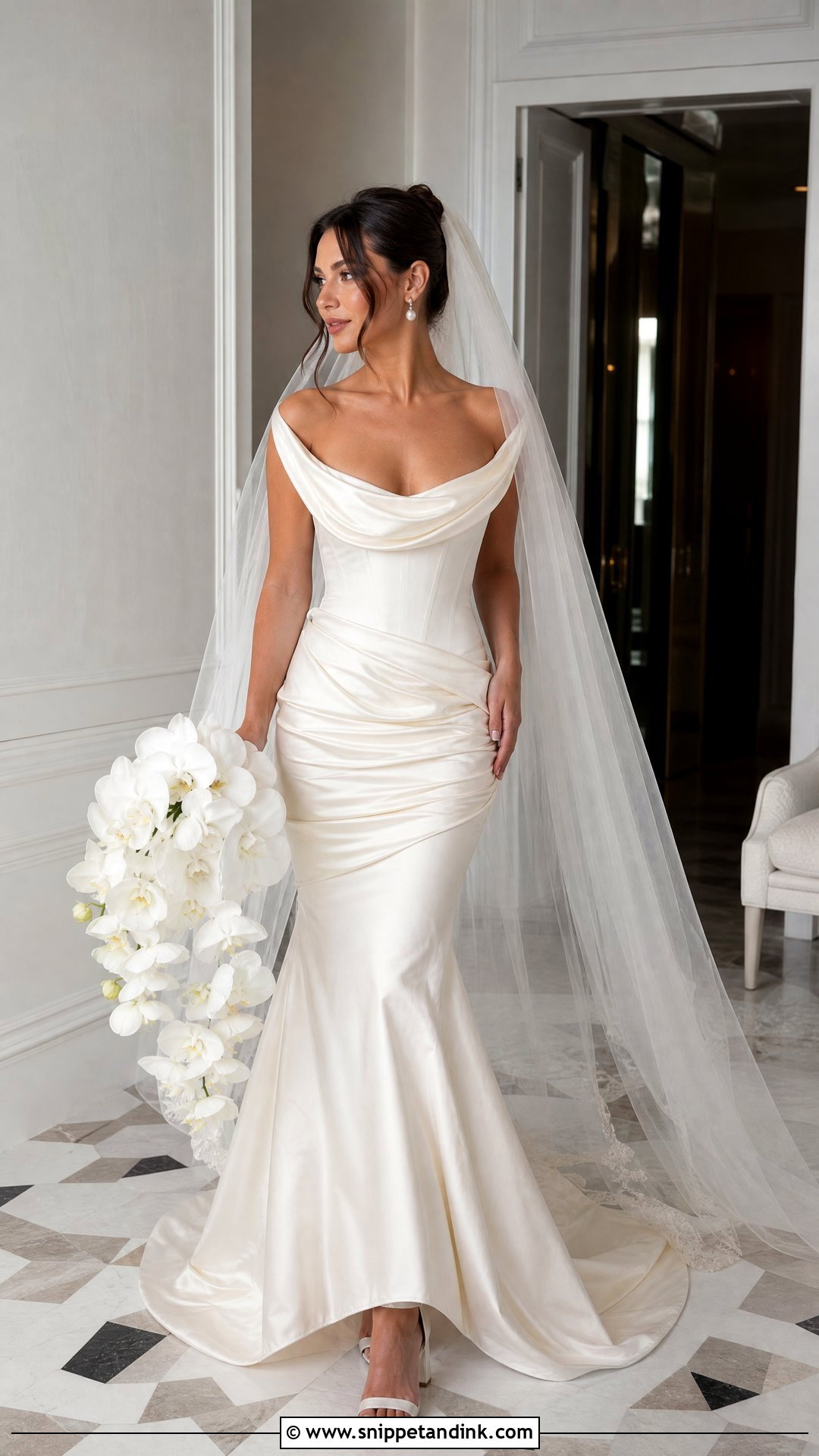 Draped Cowl Vivienne Westwood Mermaid Wedding Dress - Snippet and Ink - 20 Vivienne Westwood Wedding Dress Mermaid Ideas