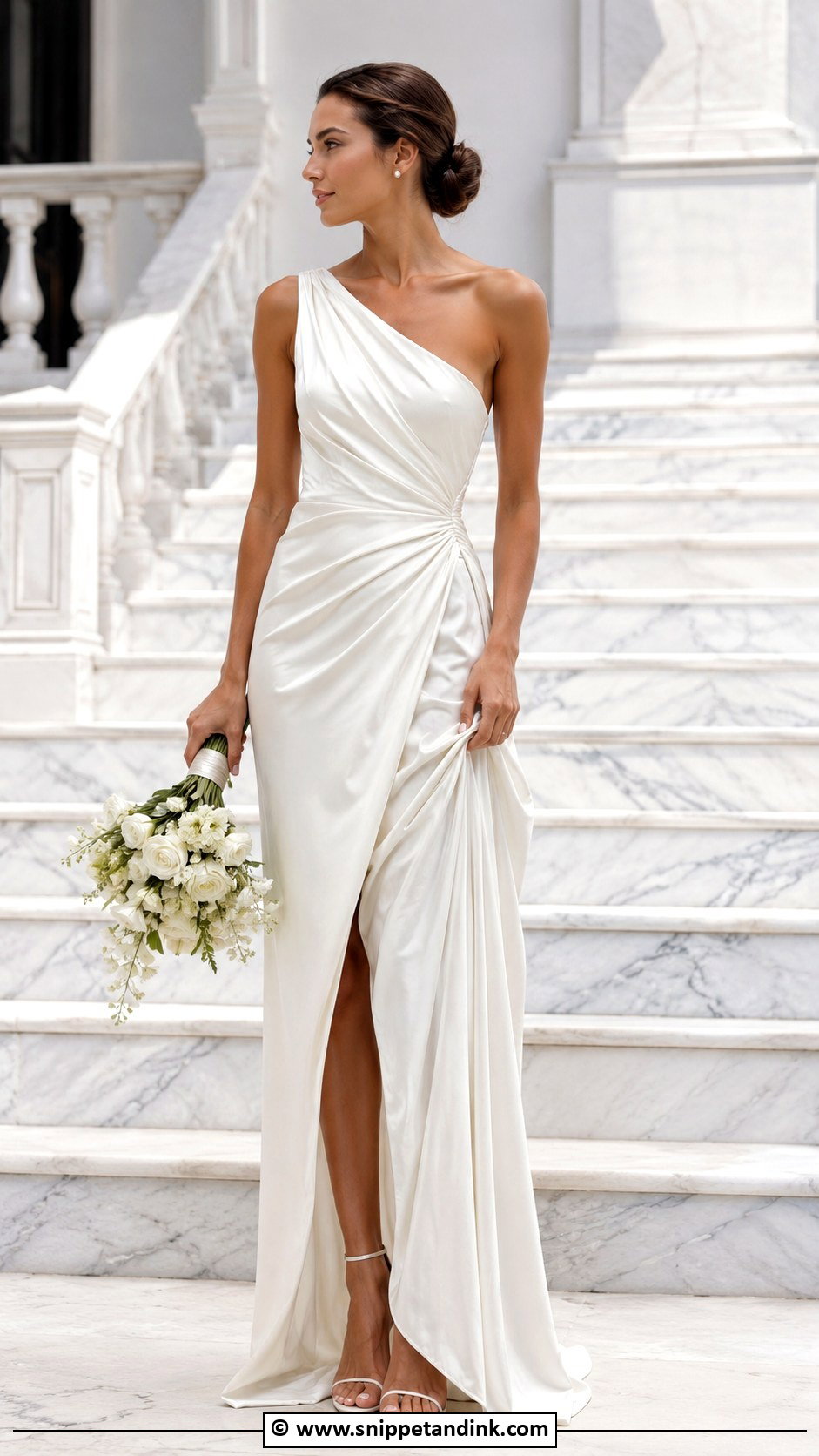 Draped Greek Wedding Dress - Snippet and Ink - 30 Greek Wedding Dress Ideas