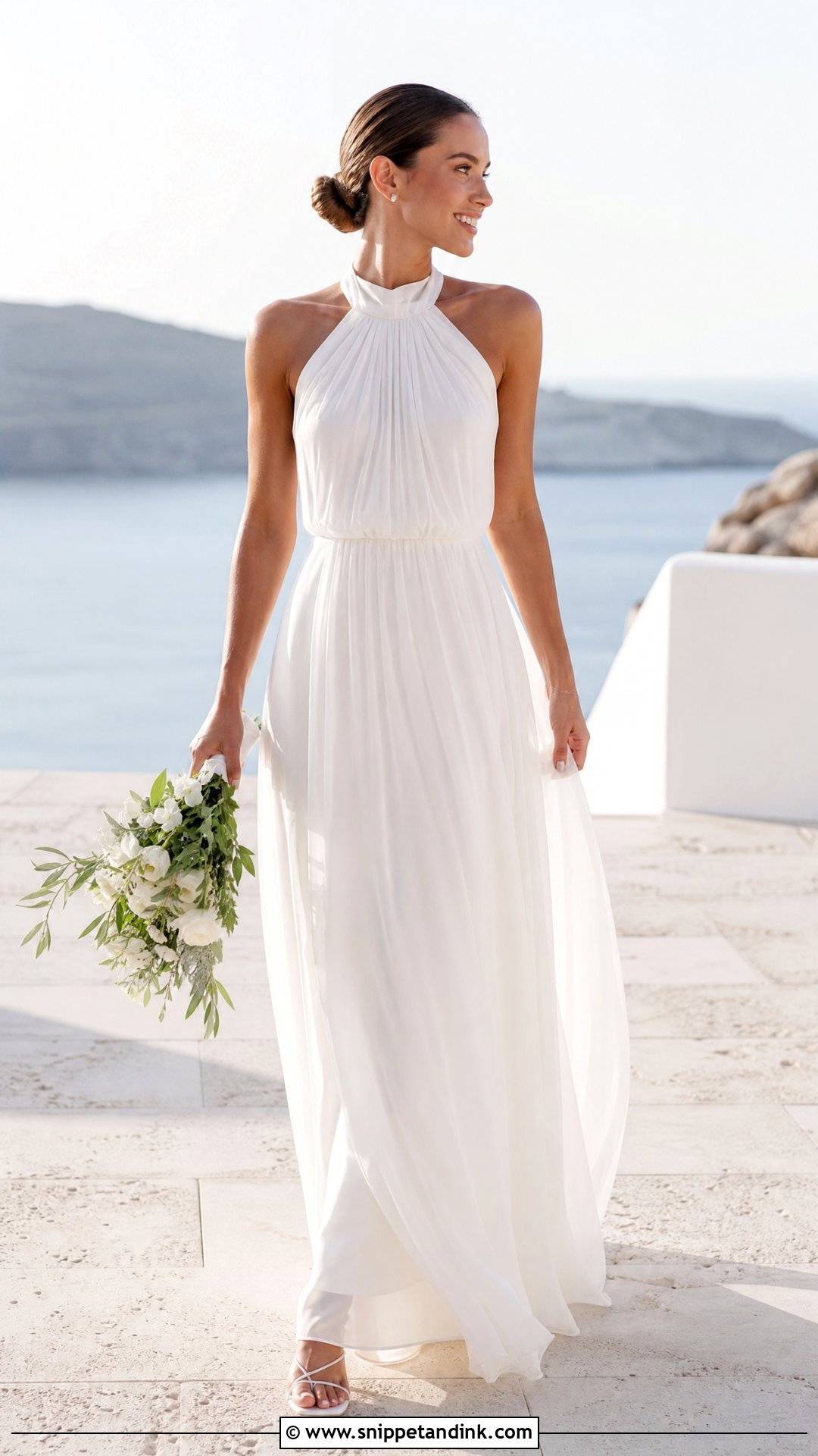 Draped Halter Wedding Dress - Snippet and Ink - 25 Draped Wedding Dress Ideas