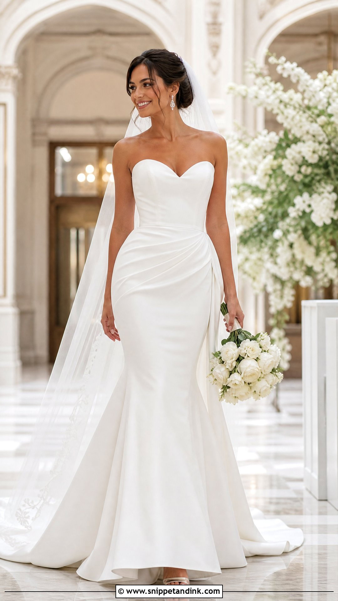 Draped Mermaid Wedding Dress - Snippet and Ink - 25 Draped Wedding Dress Ideas