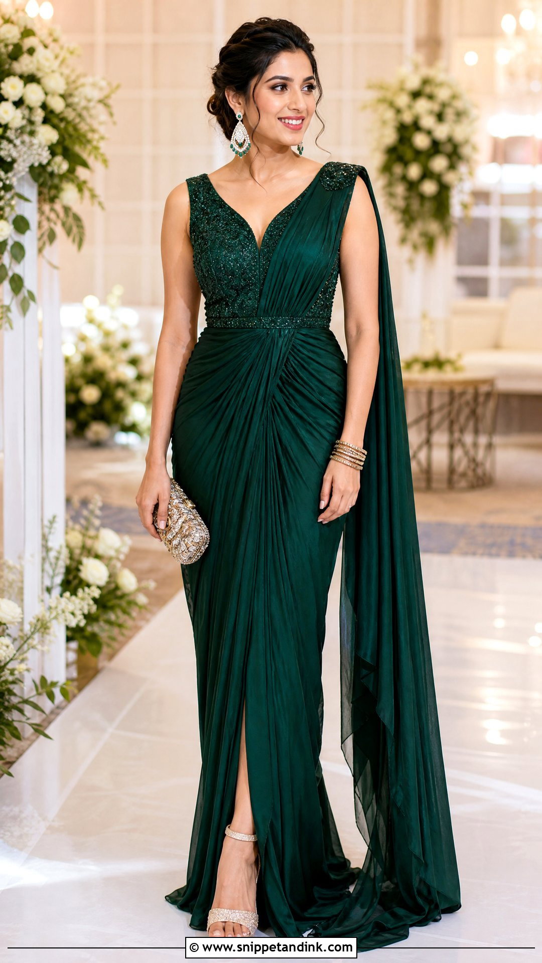 Draped Saree Gown - Snippet and Ink - 20 New Gown Design Ideas