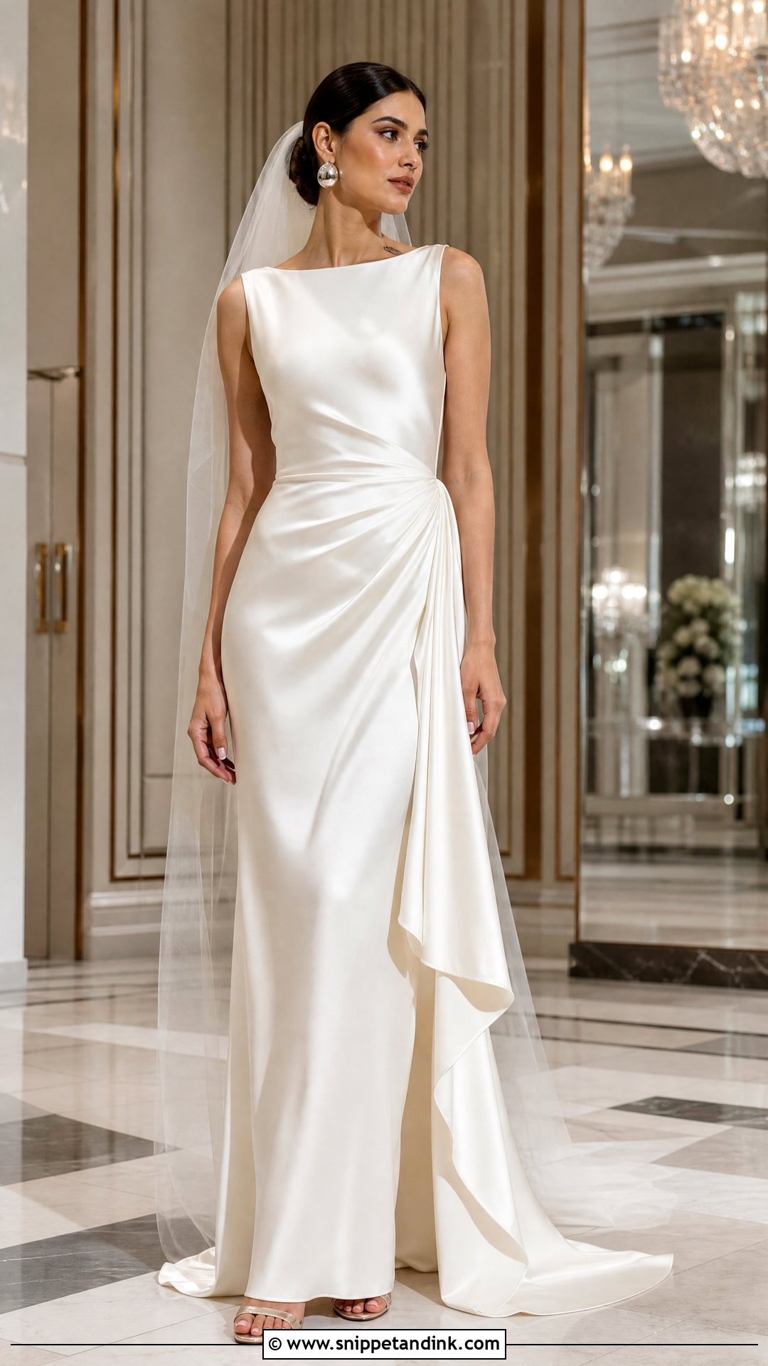 Draped Satin Bridal Dress - Snippet and Ink - 20 Latest Bridal Dress Design Ideas