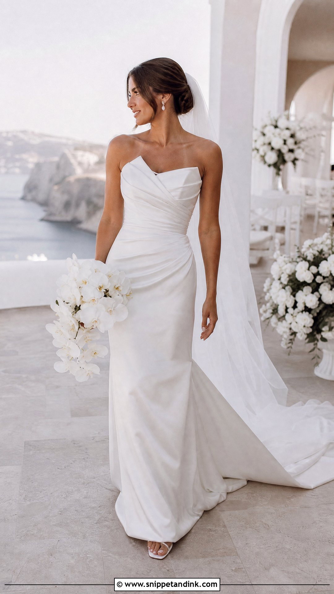 Draped Satin Fitted Wedding Dress - Snippet and Ink - 20 Satin Fitted Wedding Dress Ideas