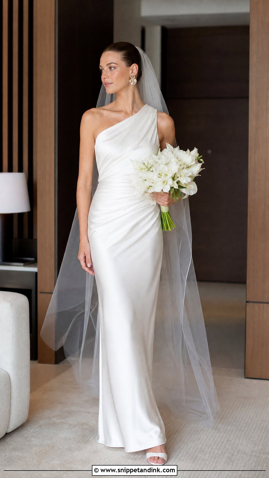 Draped Satin Wedding Dress - Snippet and Ink - 25 Luxurious Wedding Dress Ideas
