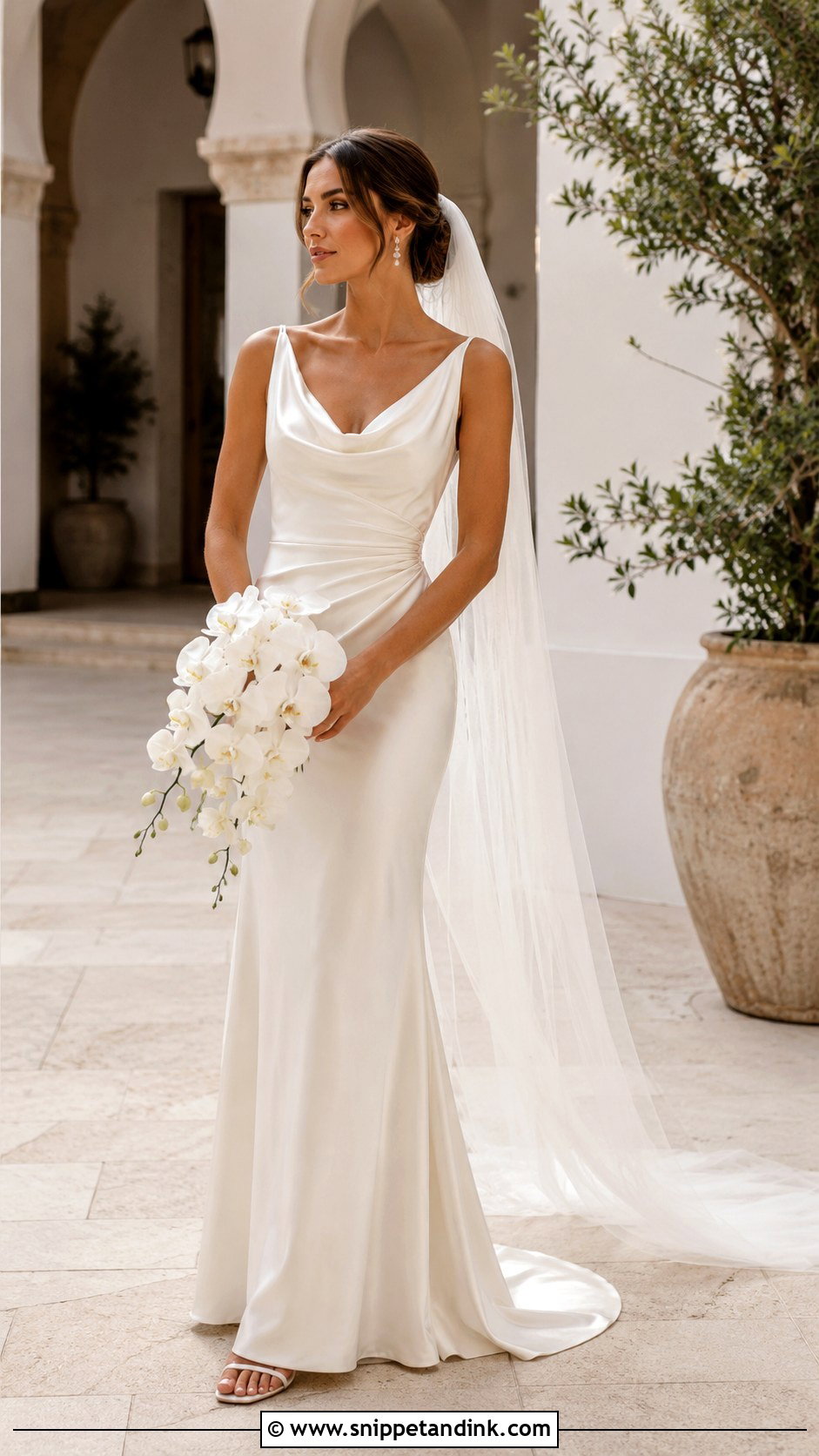 Draped Silk Wedding Dress - Snippet and Ink - 20 Classy Sophisticated Bride Wedding Dress Ideas