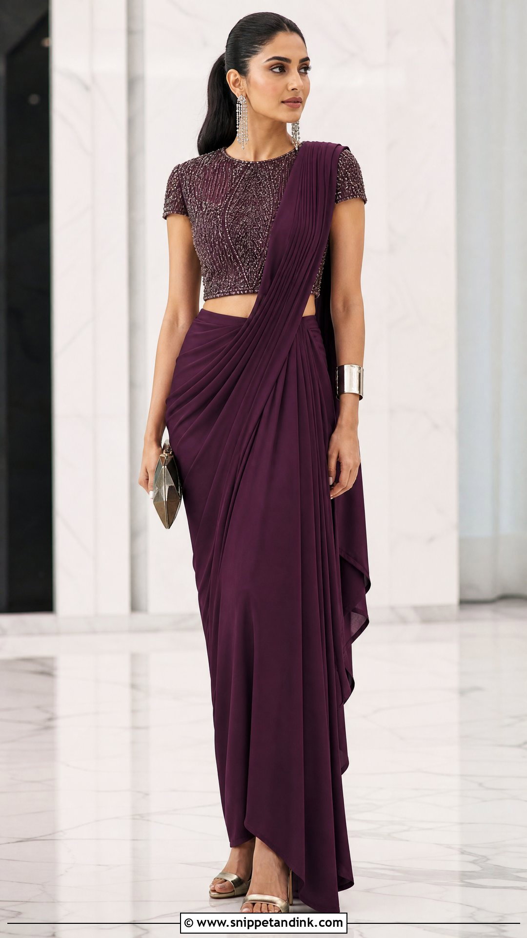 Draped Skirt and Blouse for Sagan - Snippet and Ink - 20 Sagan Outfits for Bride
