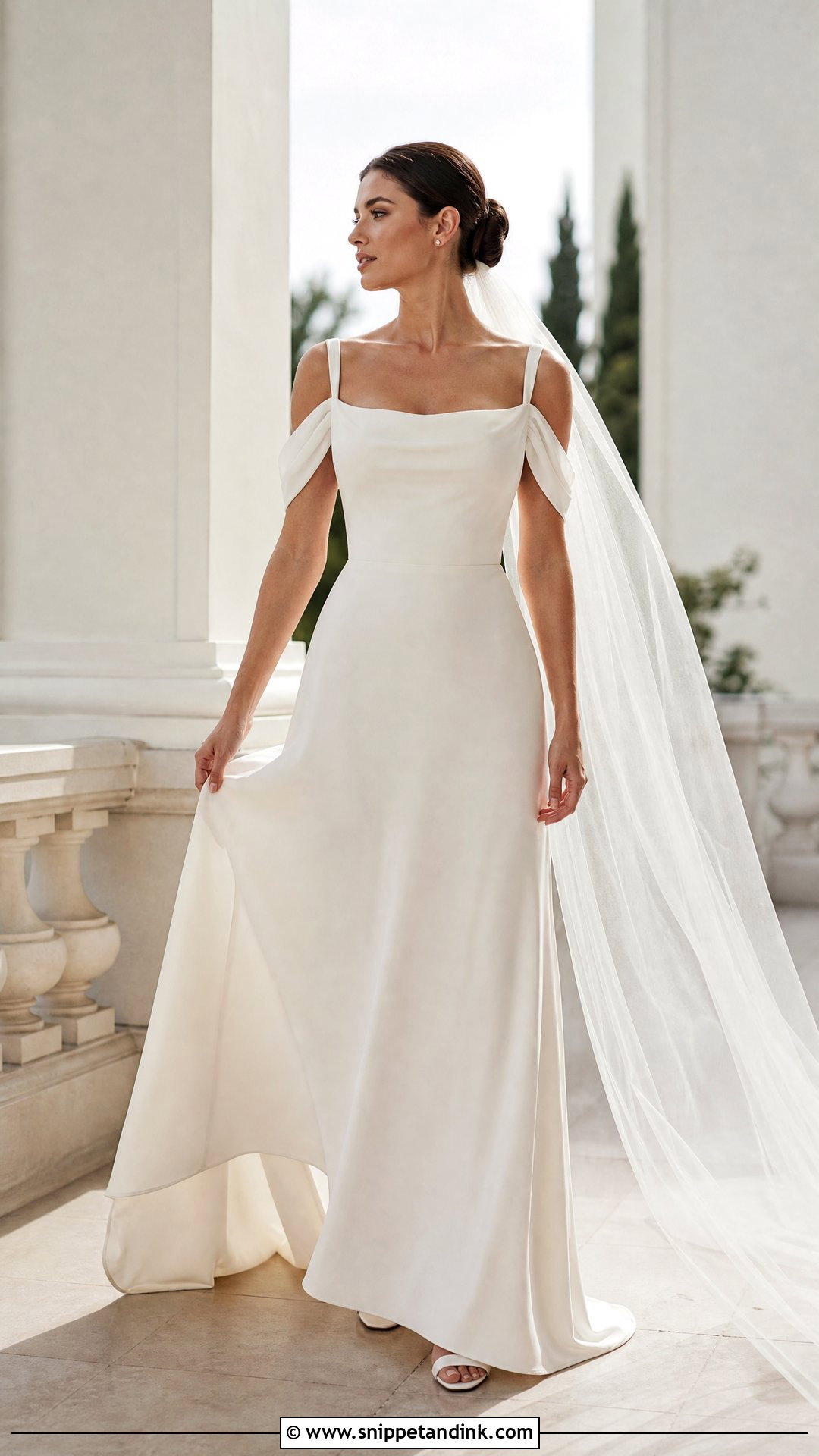 Draped Sleeve Wedding Dress - Snippet and Ink - 20 Simple Wedding Dress Sleeves