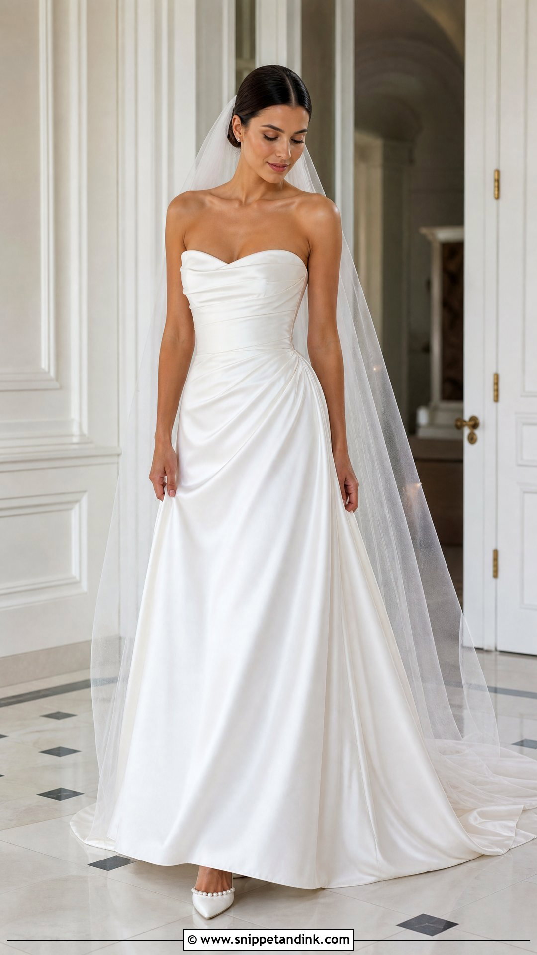 Draped Strapless Wedding Dress - Snippet and Ink - 25 Draped Wedding Dress Ideas