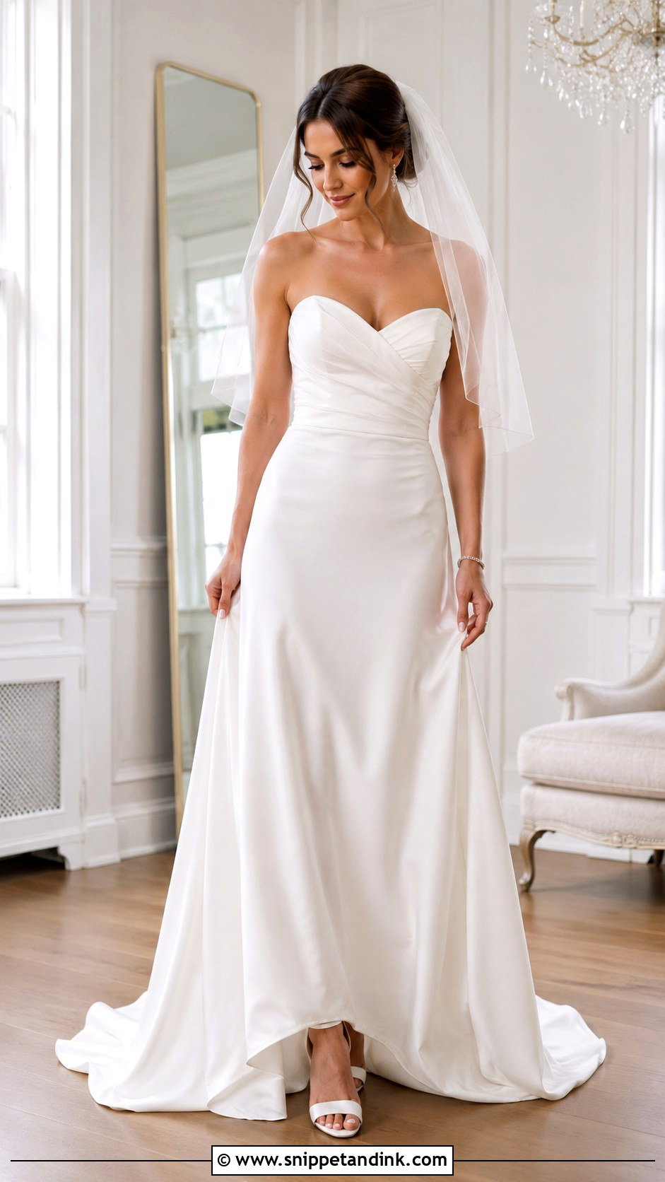 Draped Sweetheart Wedding Dress - Snippet and Ink - 20 Wedding Dress Details Ideas