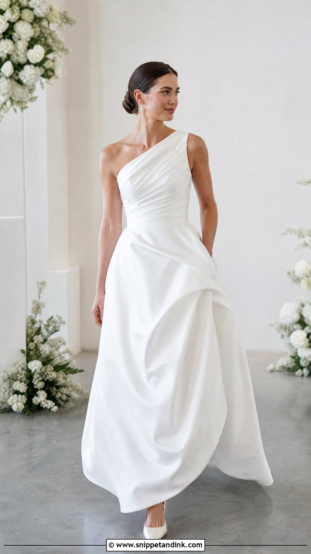 Draped Taffeta Wedding Dress - Snippet and Ink - 25 Taffeta Wedding Dress Ideas