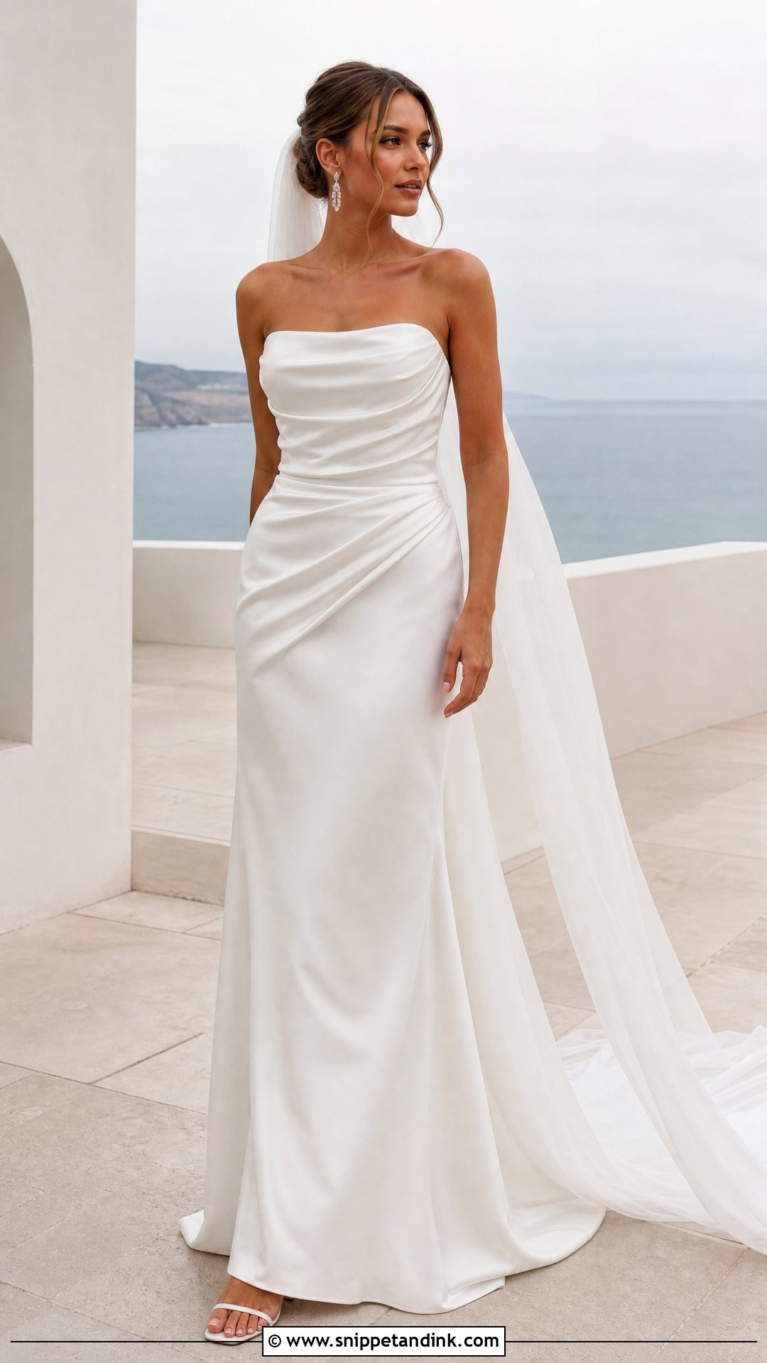 Draped Tube Top Wedding Dress - Snippet and Ink - 20 Tube Top Wedding Dress Ideas