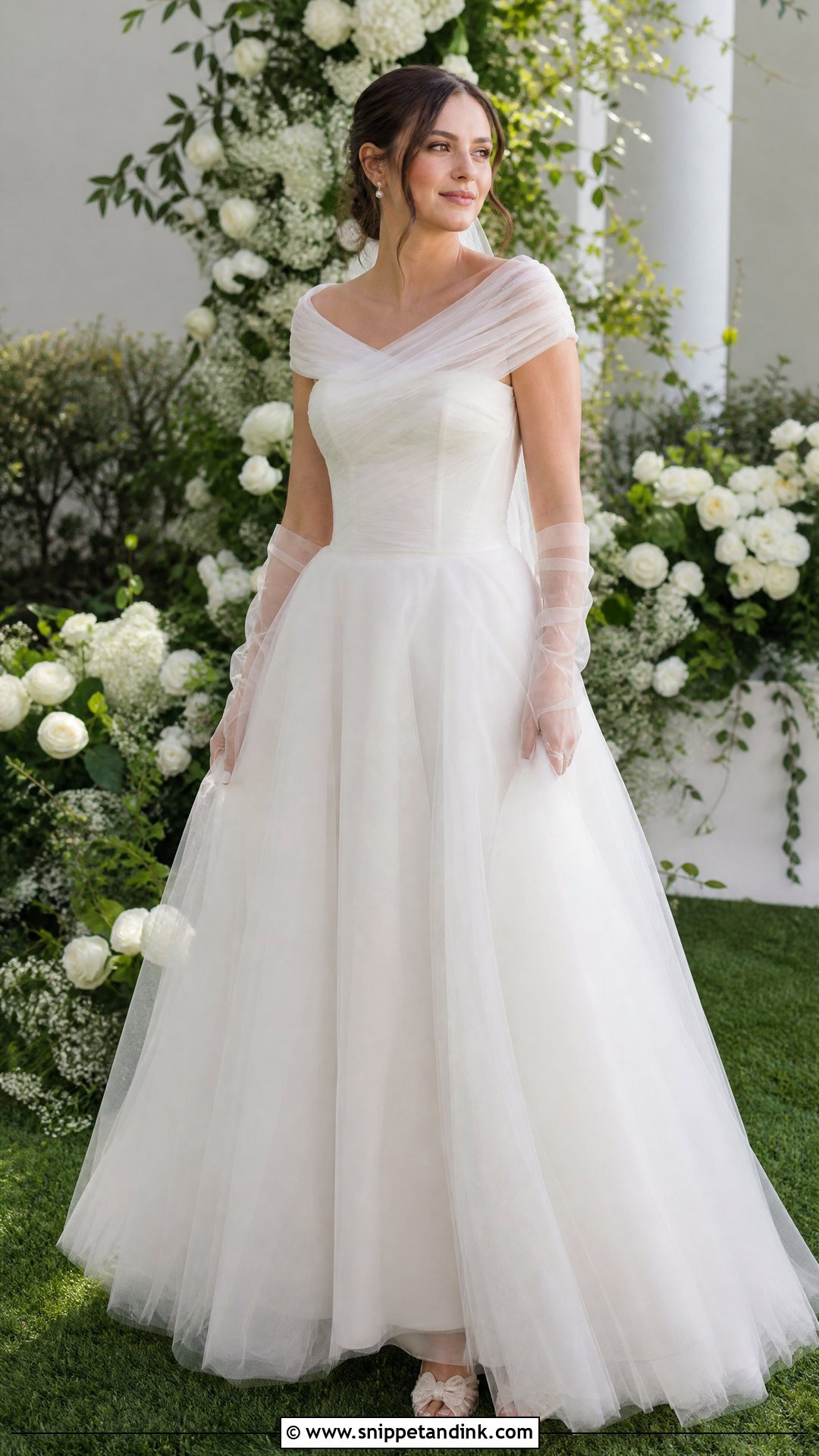Draped Tulle Wedding Dress - Snippet and Ink - 25 Draped Wedding Dress Ideas