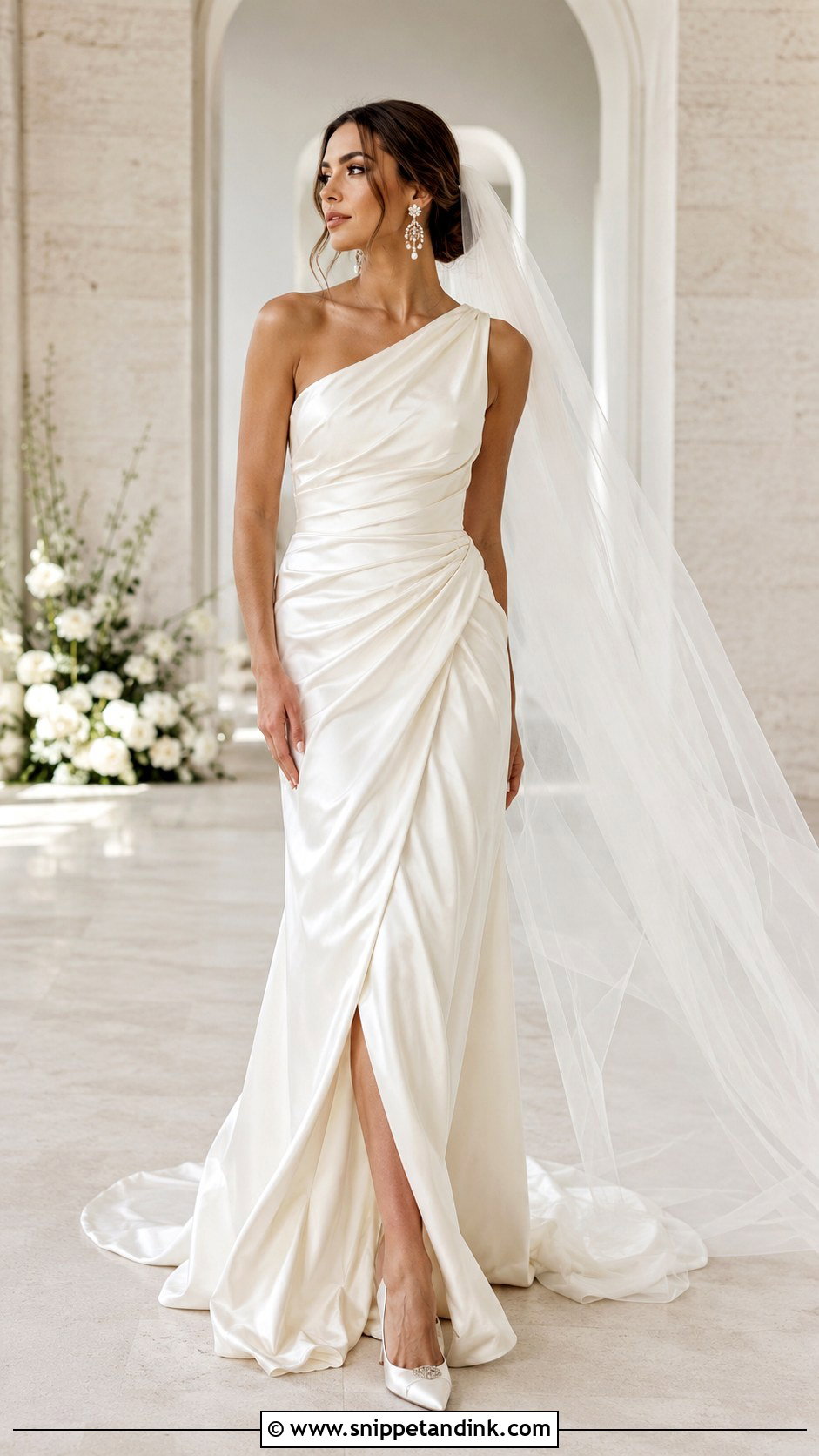Draped Wedding Dress - Snippet and Ink - 25 Textured Wedding Dress Ideas