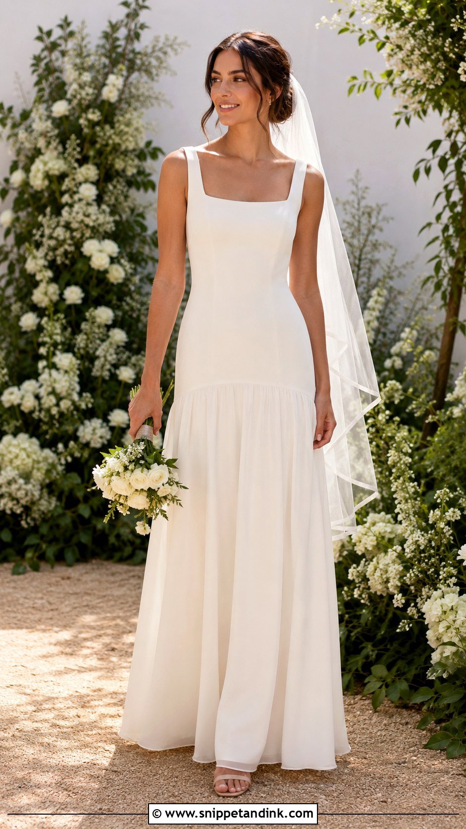 Drop Waist A Line Wedding Dress - Snippet and Ink - 25 Drop Waist Wedding Dresses