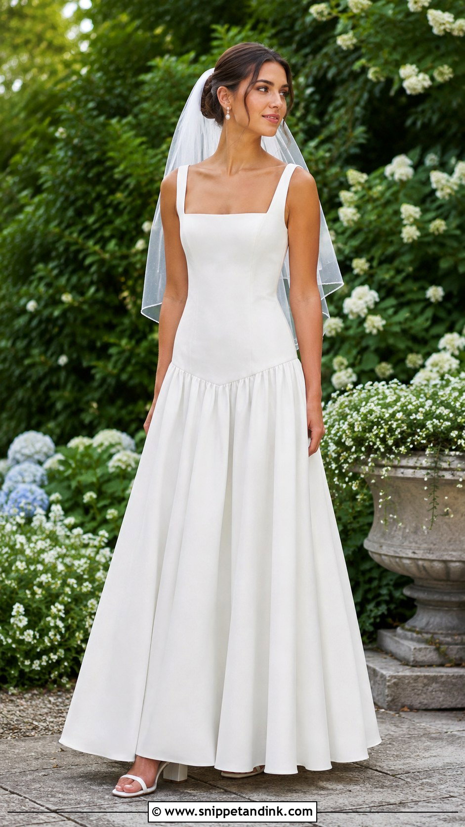 Drop Waist A Line Wedding Dress - Snippet and Ink - 25 Dropped Waist Wedding Dress Ideas